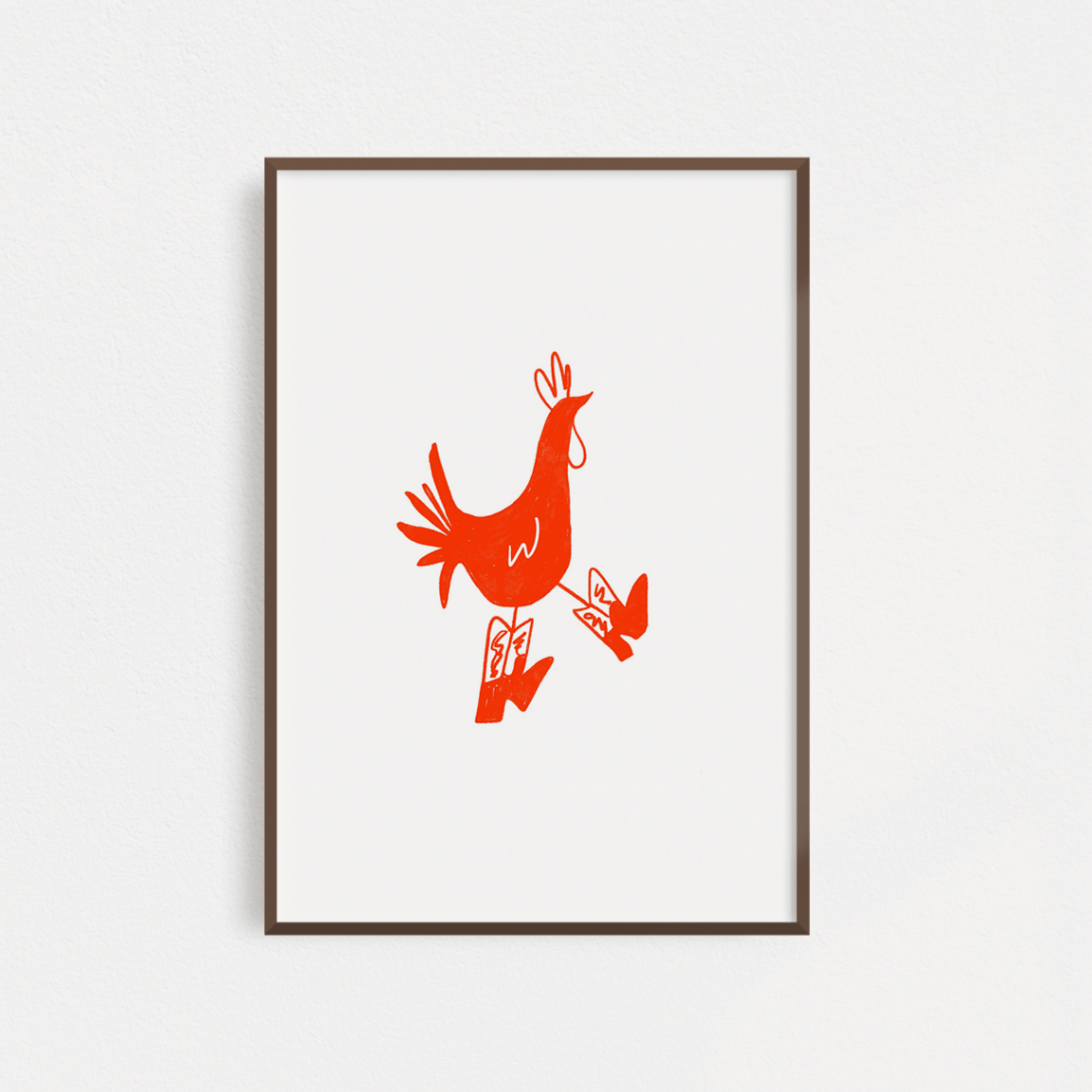 "Cowboy Chicken" Poster - Intrigue Ink Visit Bozeman, Unique Shopping Boutique in Montana, Work from Home Clothes for Women