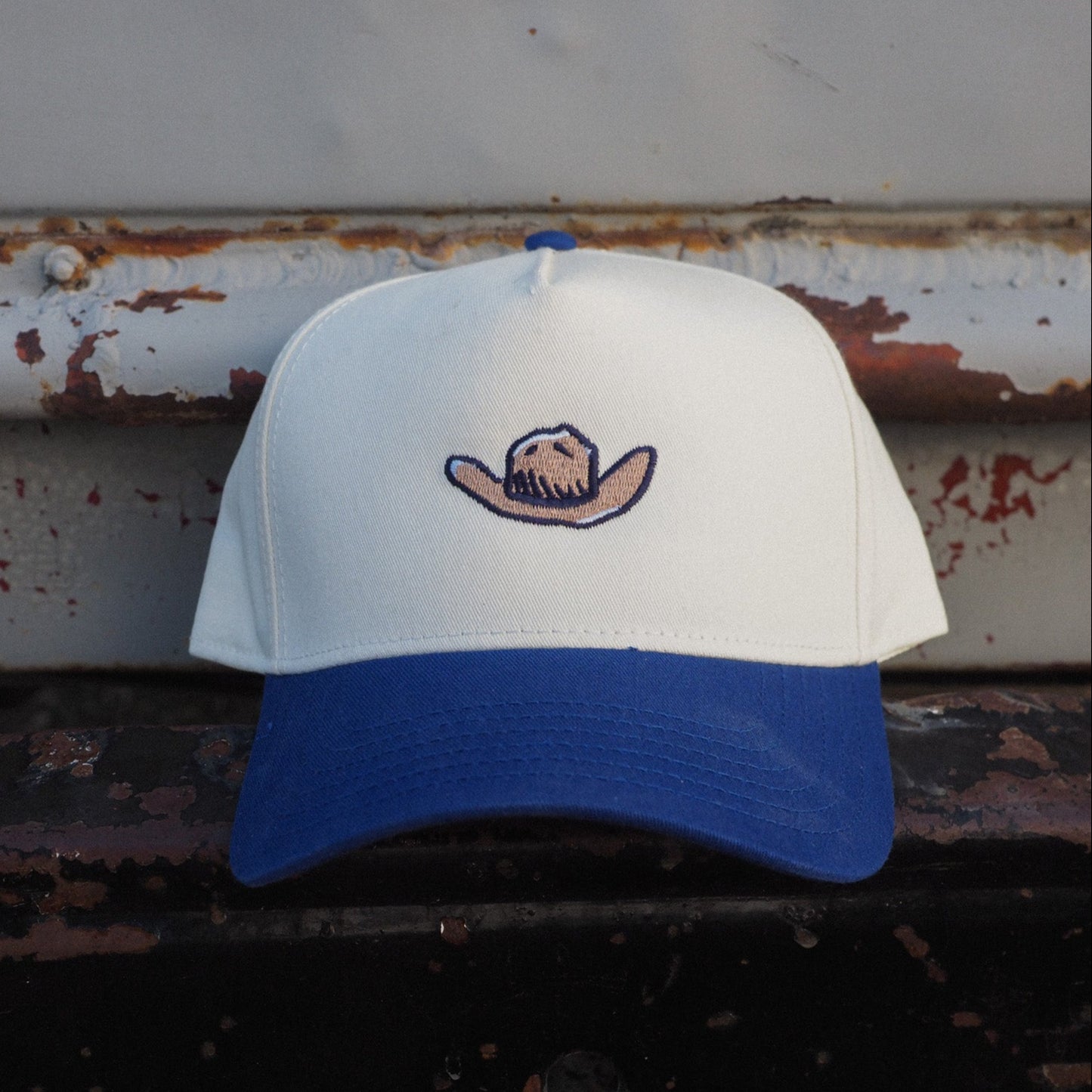 Cowboy Hat Hat - Legacy Heritage - Ivory / Dark Blue - Intrigue Ink Visit Bozeman, Unique Shopping Boutique in Montana, Work from Home Clothes for Women