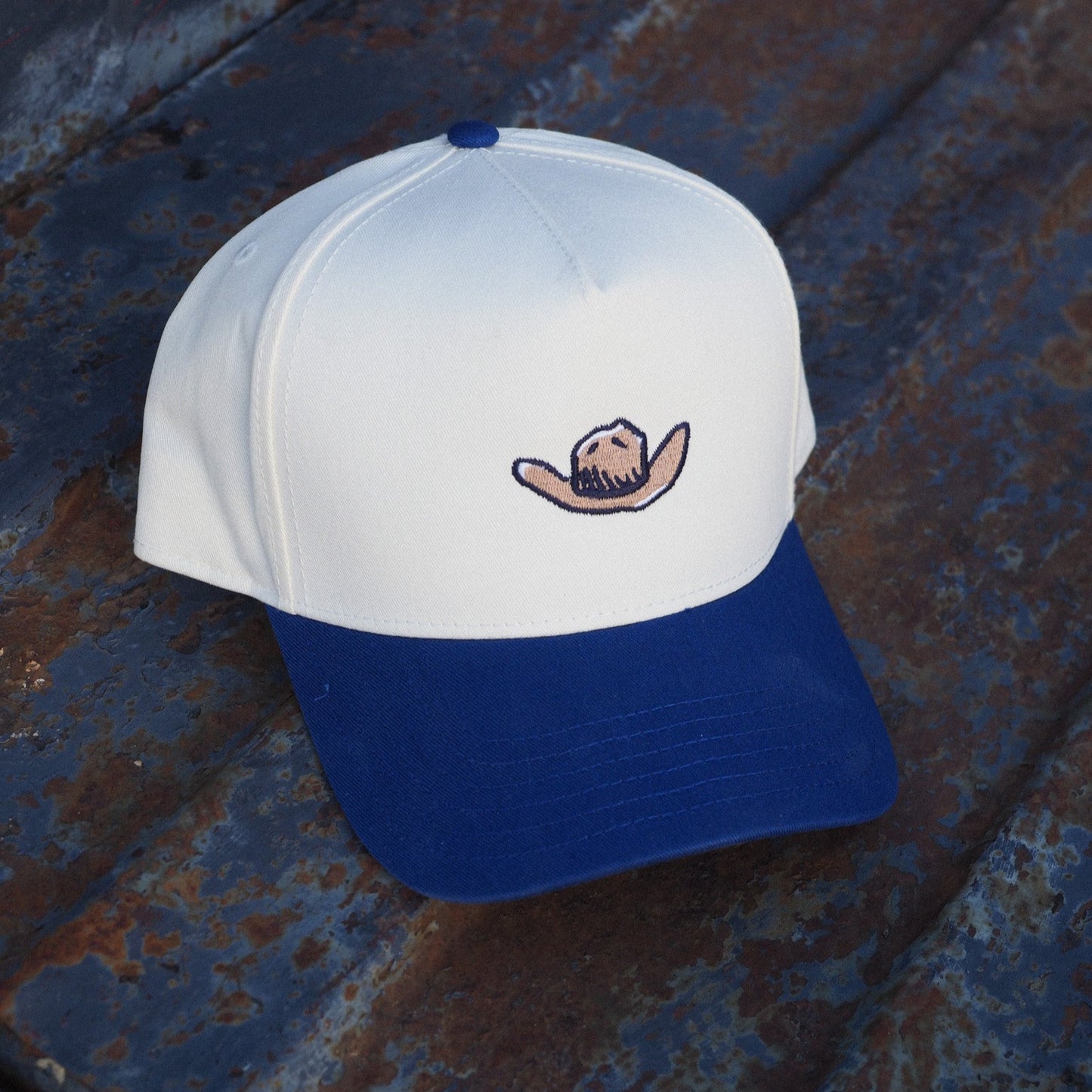Cowboy Hat Hat - Legacy Heritage - Ivory / Dark Blue - Intrigue Ink Visit Bozeman, Unique Shopping Boutique in Montana, Work from Home Clothes for Women