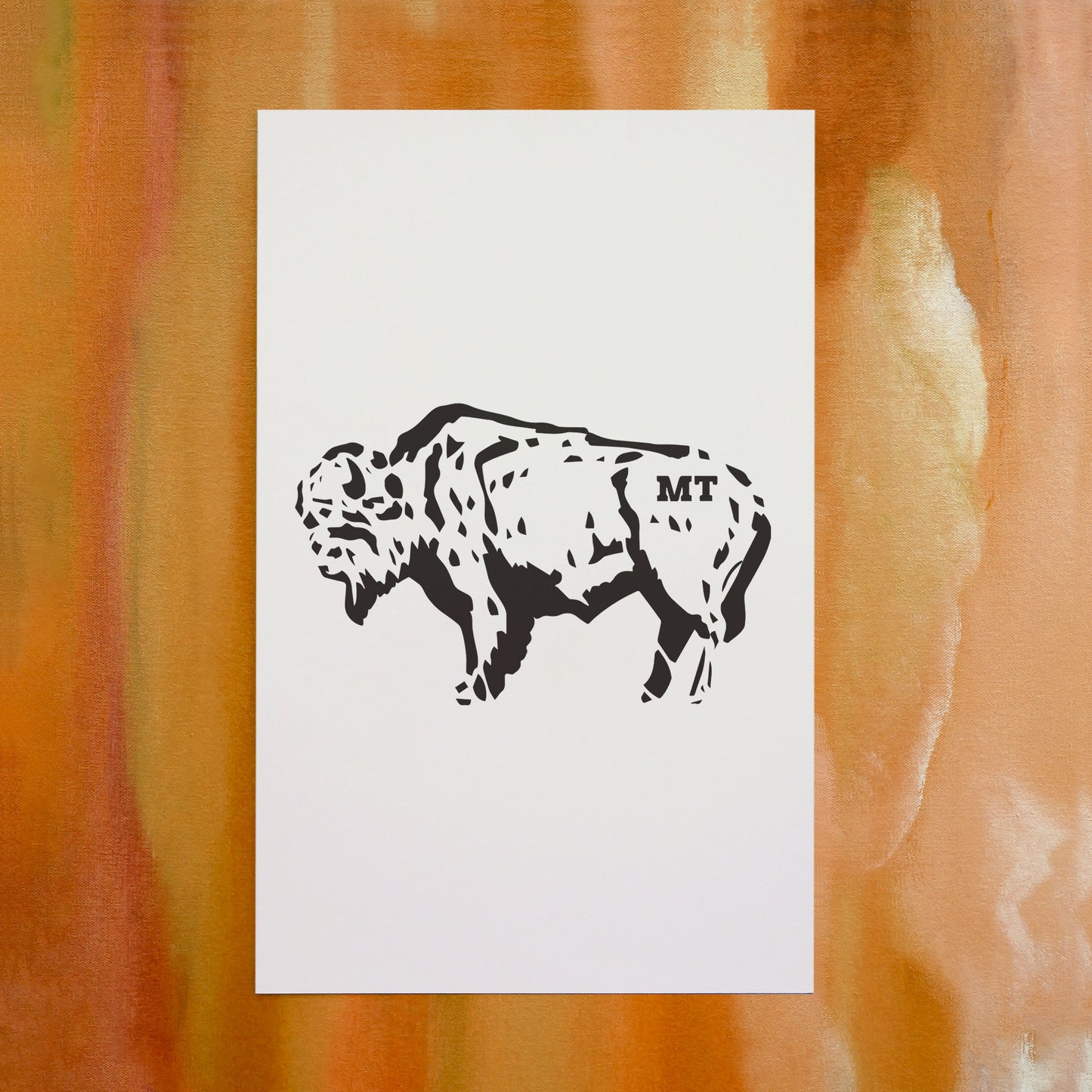 "Bison Sketch" Poster