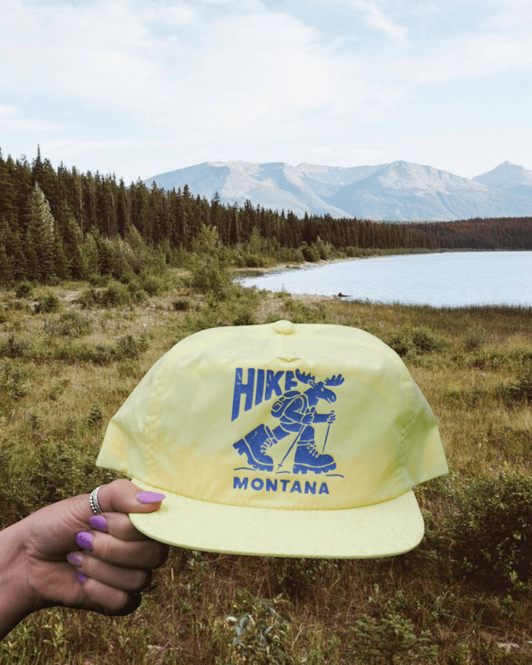 "Hike Montana" Surfer Hat - Intrigue Ink Visit Bozeman, Unique Shopping Boutique in Montana, Work from Home Clothes for Women