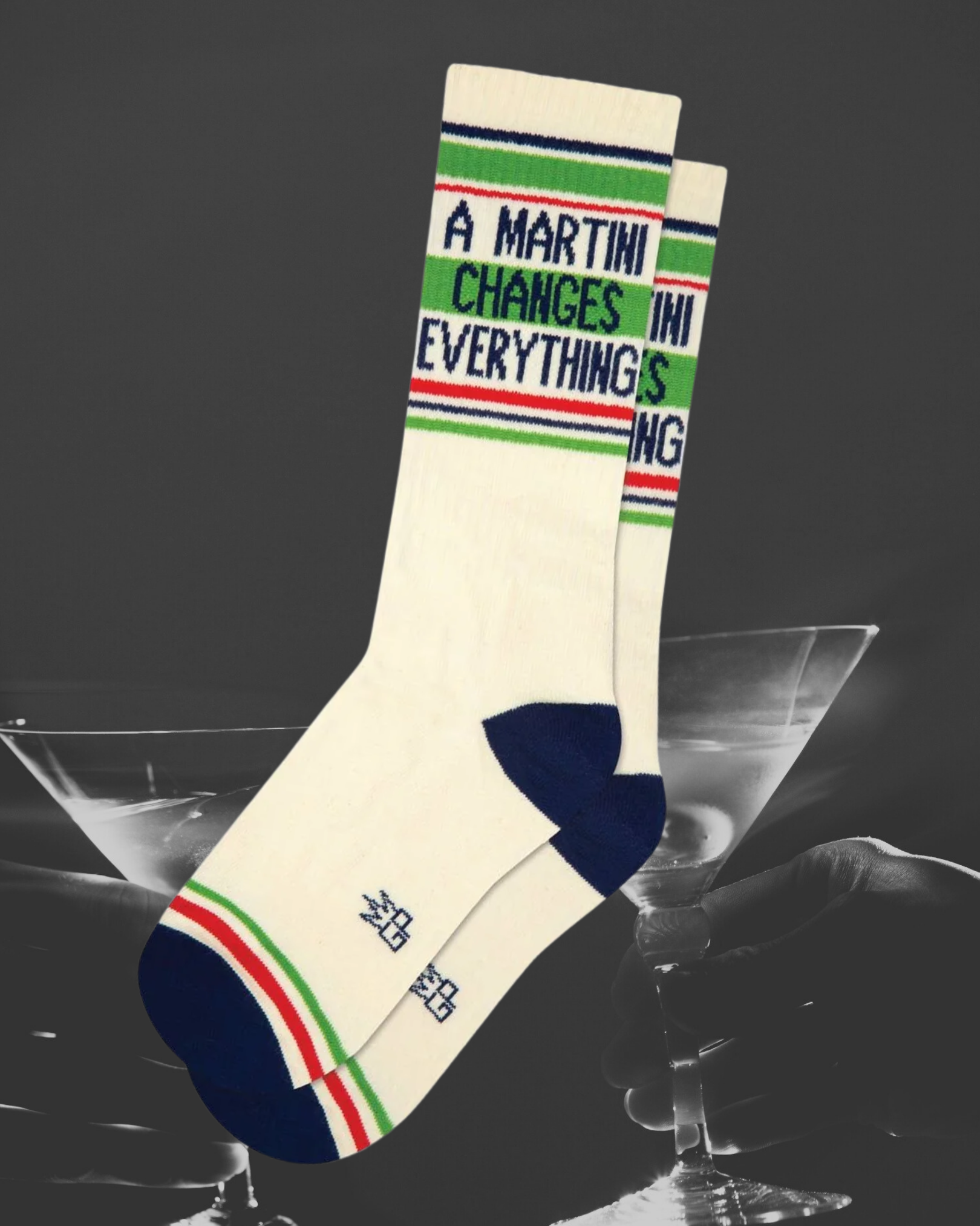 A Martini Changes Everything Gym Crew Socks