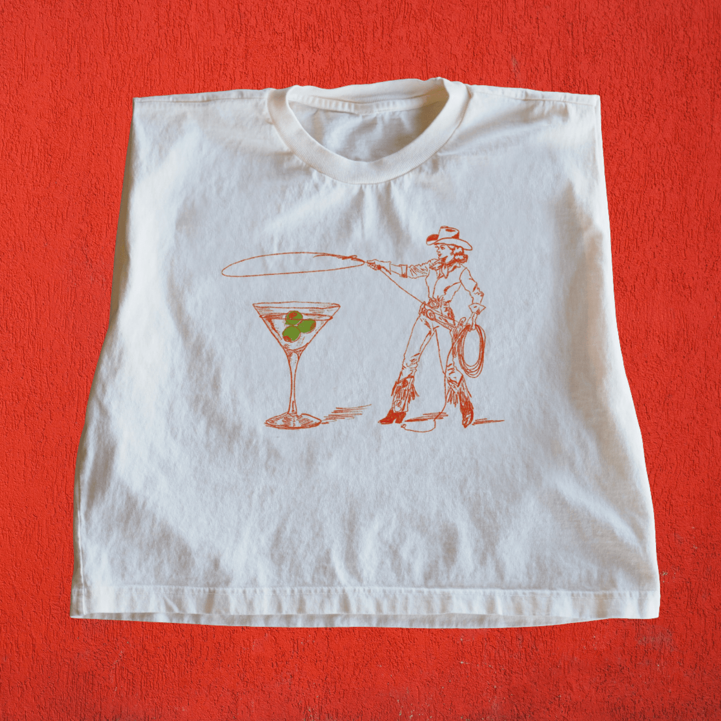 "Montana Martini" Muscle Tank - Intrigue Ink Visit Bozeman, Unique Shopping Boutique in Montana, Work from Home Clothes for Women