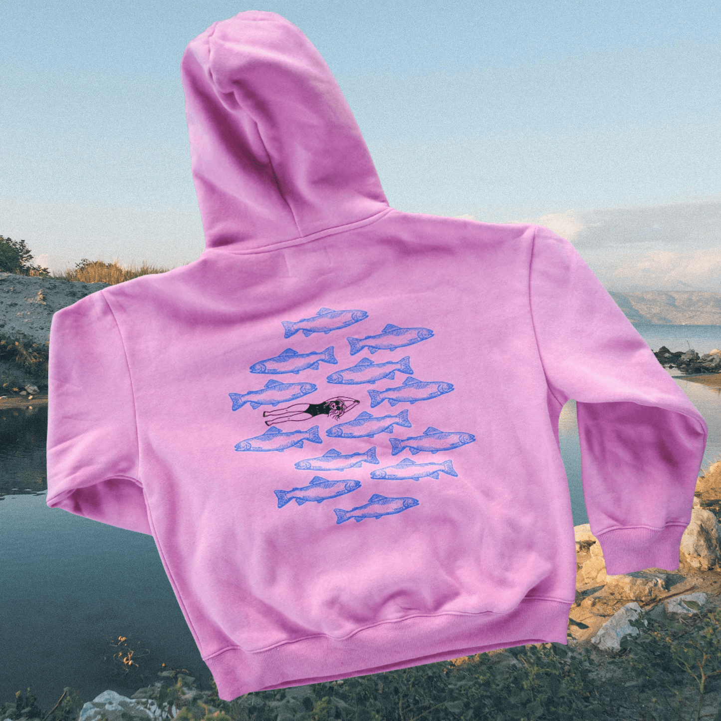 "Swims with the Fishes" Hoodie - Intrigue Ink Visit Bozeman, Unique Shopping Boutique in Montana, Work from Home Clothes for Women