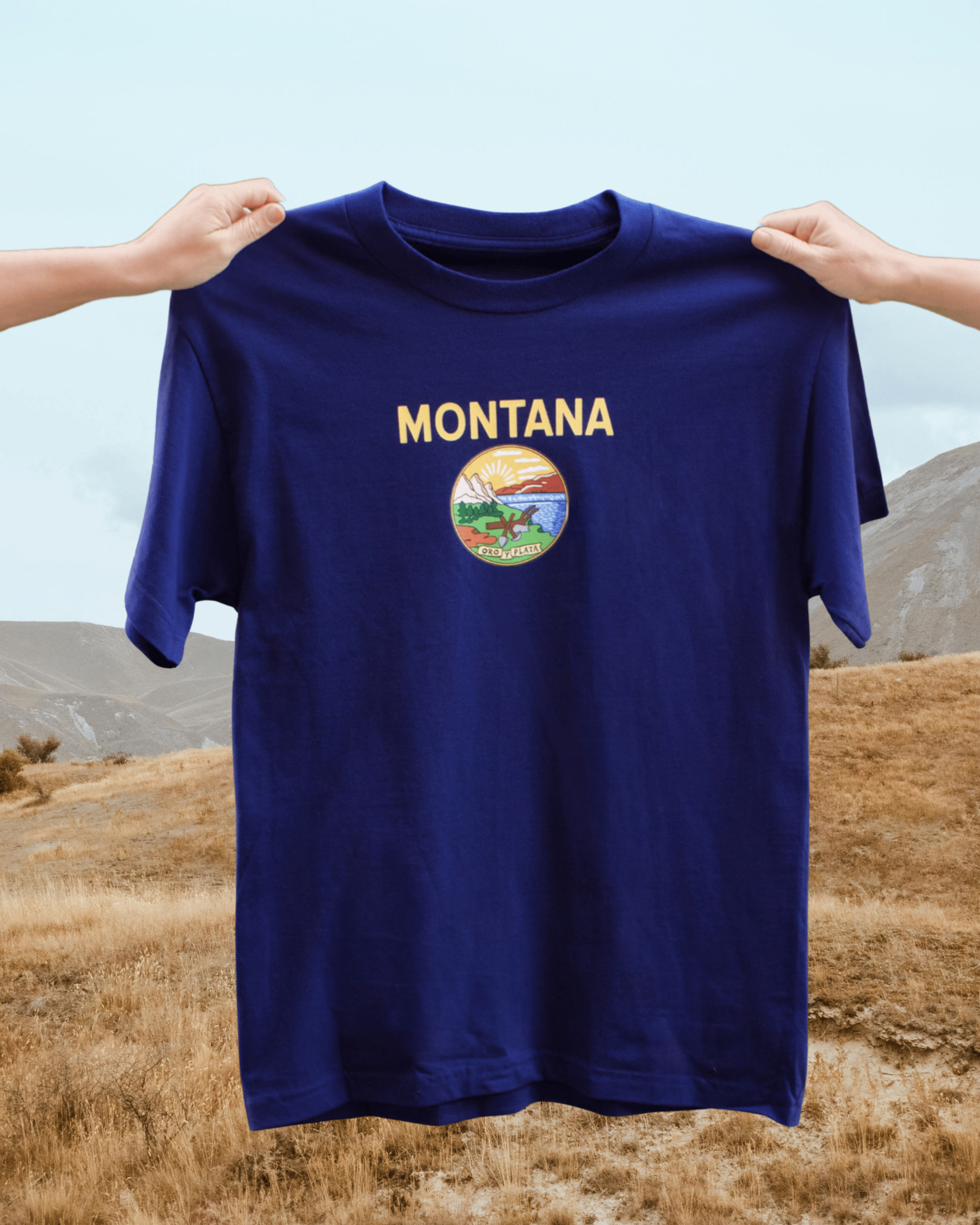 "Montana Flag" Tee - Intrigue Ink Visit Bozeman, Unique Shopping Boutique in Montana, Work from Home Clothes for Women