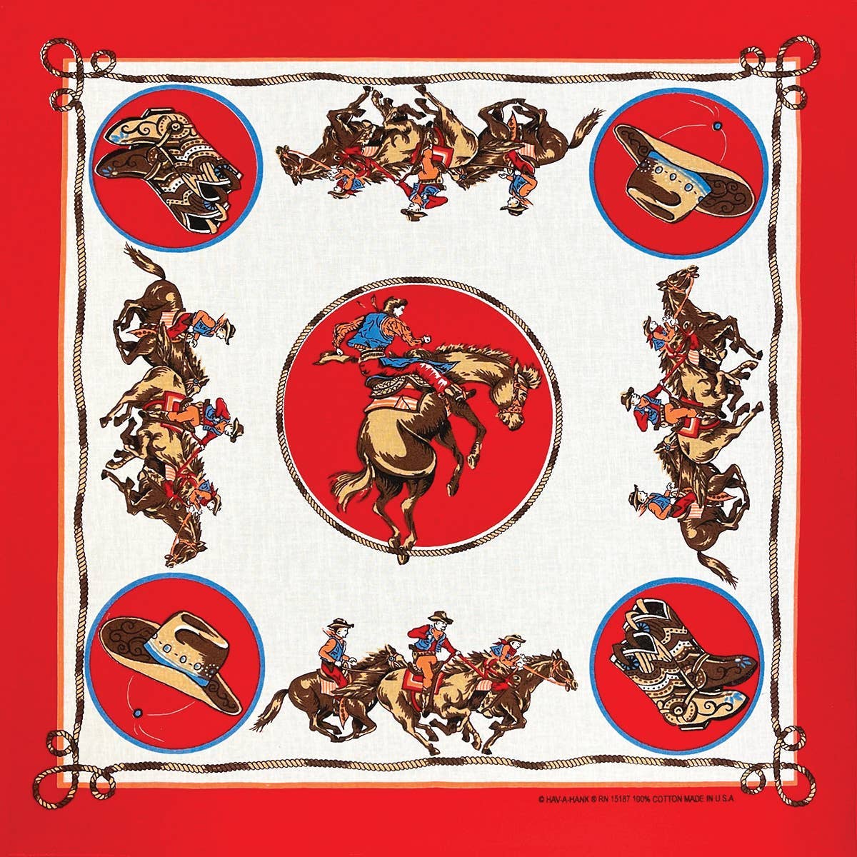 Rodeo Cowboy Red Bandana - Intrigue Ink Visit Bozeman, Unique Shopping Boutique in Montana, Work from Home Clothes for Women