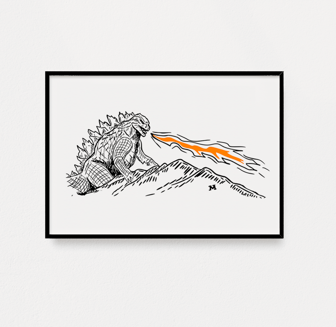 "Monster in the Mountains" Poster - Intrigue Ink Visit Bozeman, Unique Shopping Boutique in Montana, Work from Home Clothes for Women