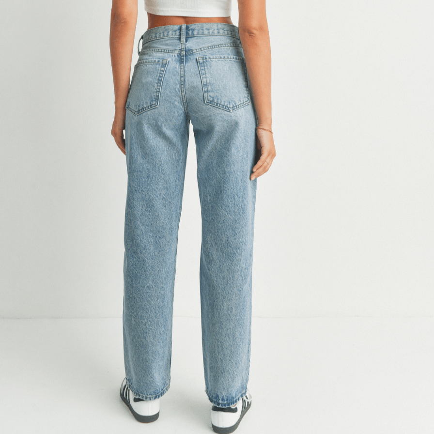 Relaxed Straight Jean - Medium Wash - Intrigue Ink Visit Bozeman, Unique Shopping Boutique in Montana, Work from Home Clothes for Women