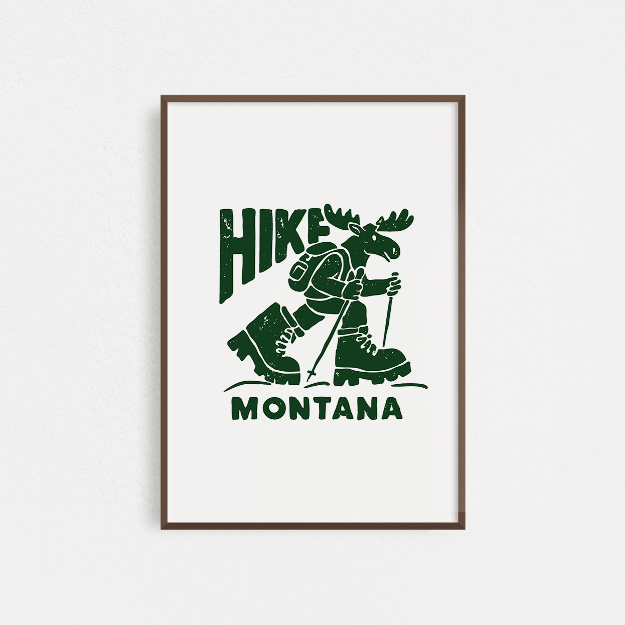 "Hike Montana" Poster - Intrigue Ink Visit Bozeman, Unique Shopping Boutique in Montana, Work from Home Clothes for Women