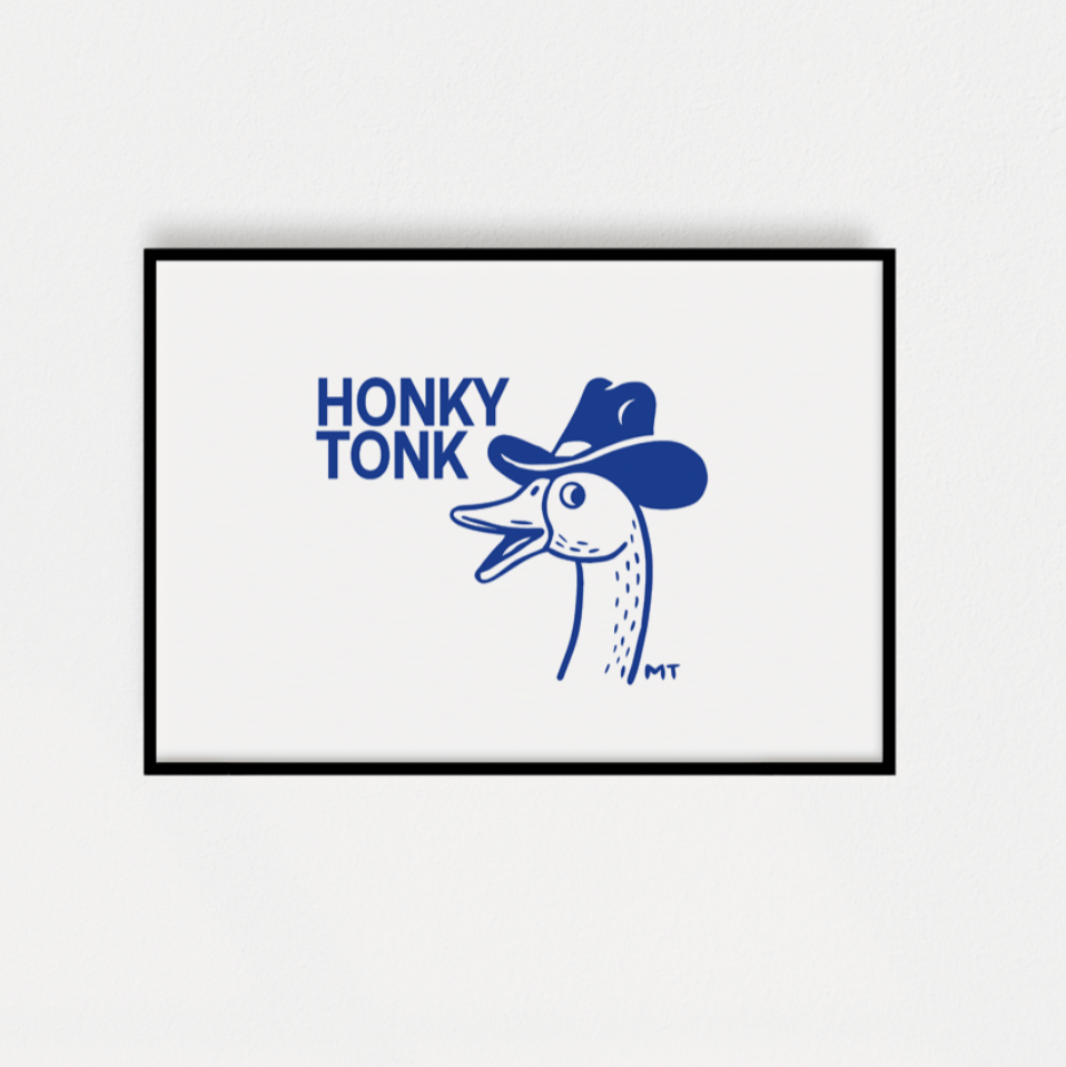 "Honky Tonk" Poster - Intrigue Ink Visit Bozeman, Unique Shopping Boutique in Montana, Work from Home Clothes for Women