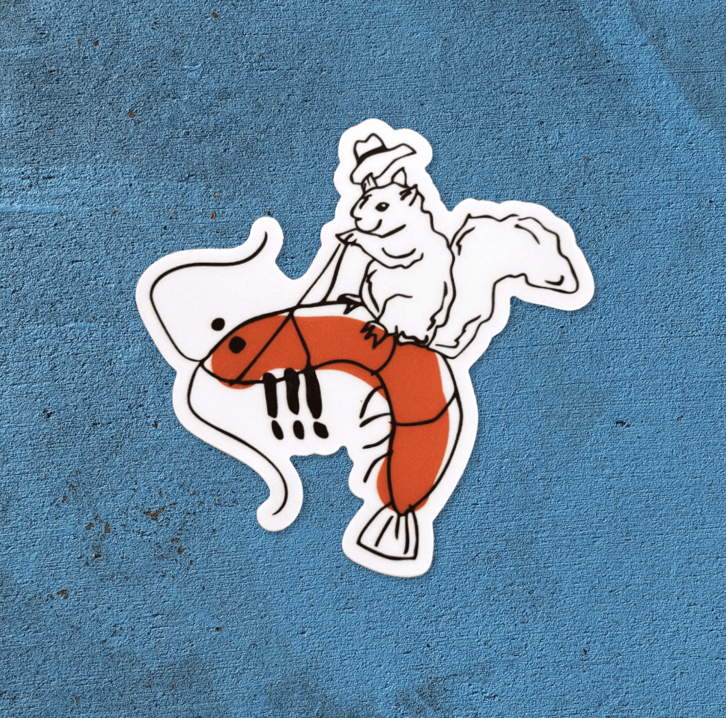 "Montana Surf 'N' Turf" Sticker - Intrigue Ink Visit Bozeman, Unique Shopping Boutique in Montana, Work from Home Clothes for Women