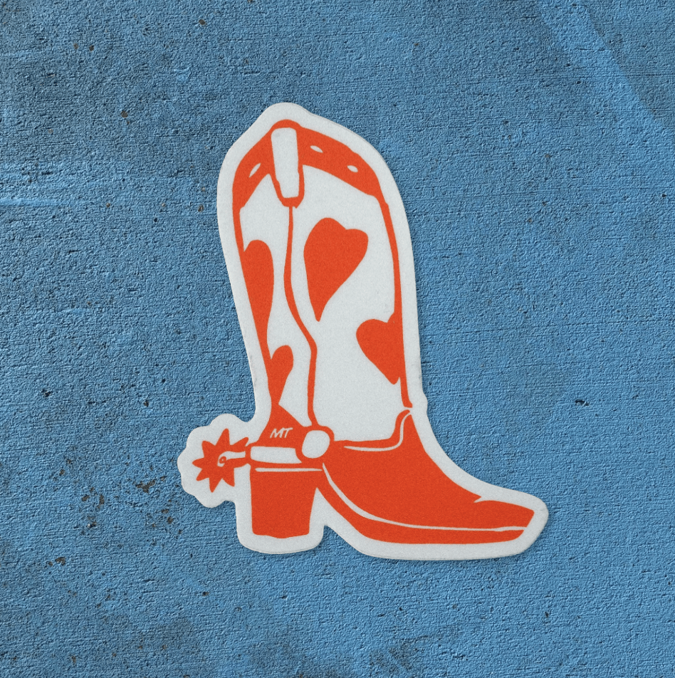 "Heartless Boot" Sticker - Intrigue Ink Visit Bozeman, Unique Shopping Boutique in Montana, Work from Home Clothes for Women