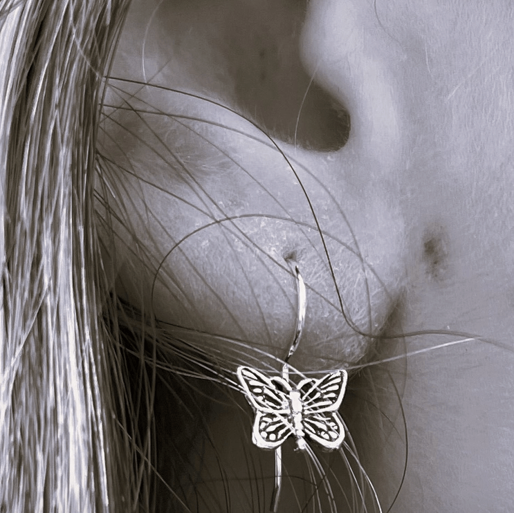 Butterfly Dangle Earrings - Intrigue Ink Visit Bozeman, Unique Shopping Boutique in Montana, Work from Home Clothes for Women