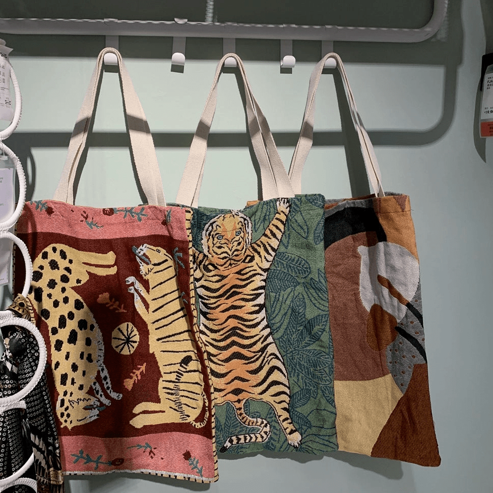 Vintage Camping Tote Bag - Intrigue Ink Visit Bozeman, Unique Shopping Boutique in Montana, Work from Home Clothes for Women