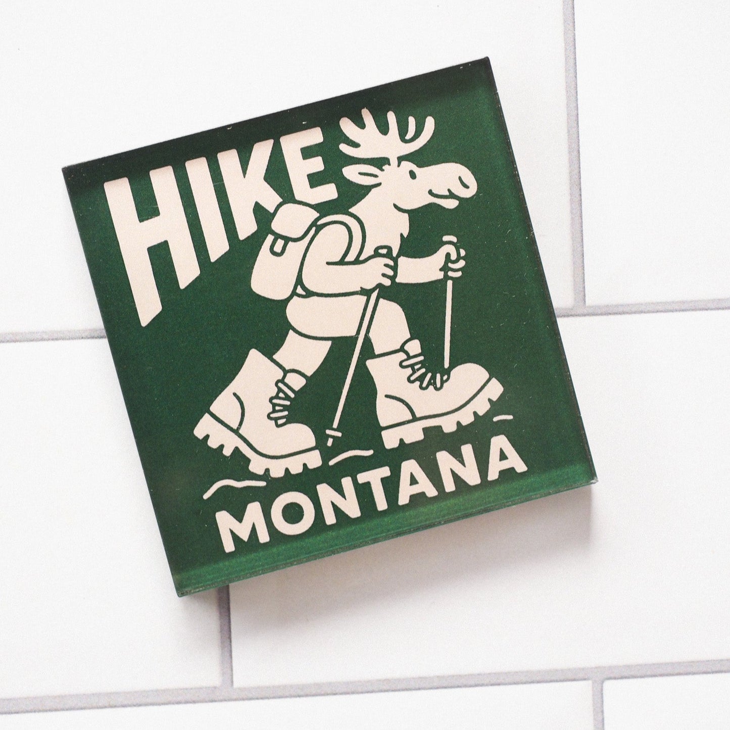 "Hike Montana" Magnet - Intrigue Ink Visit Bozeman, Unique Shopping Boutique in Montana, Work from Home Clothes for Women