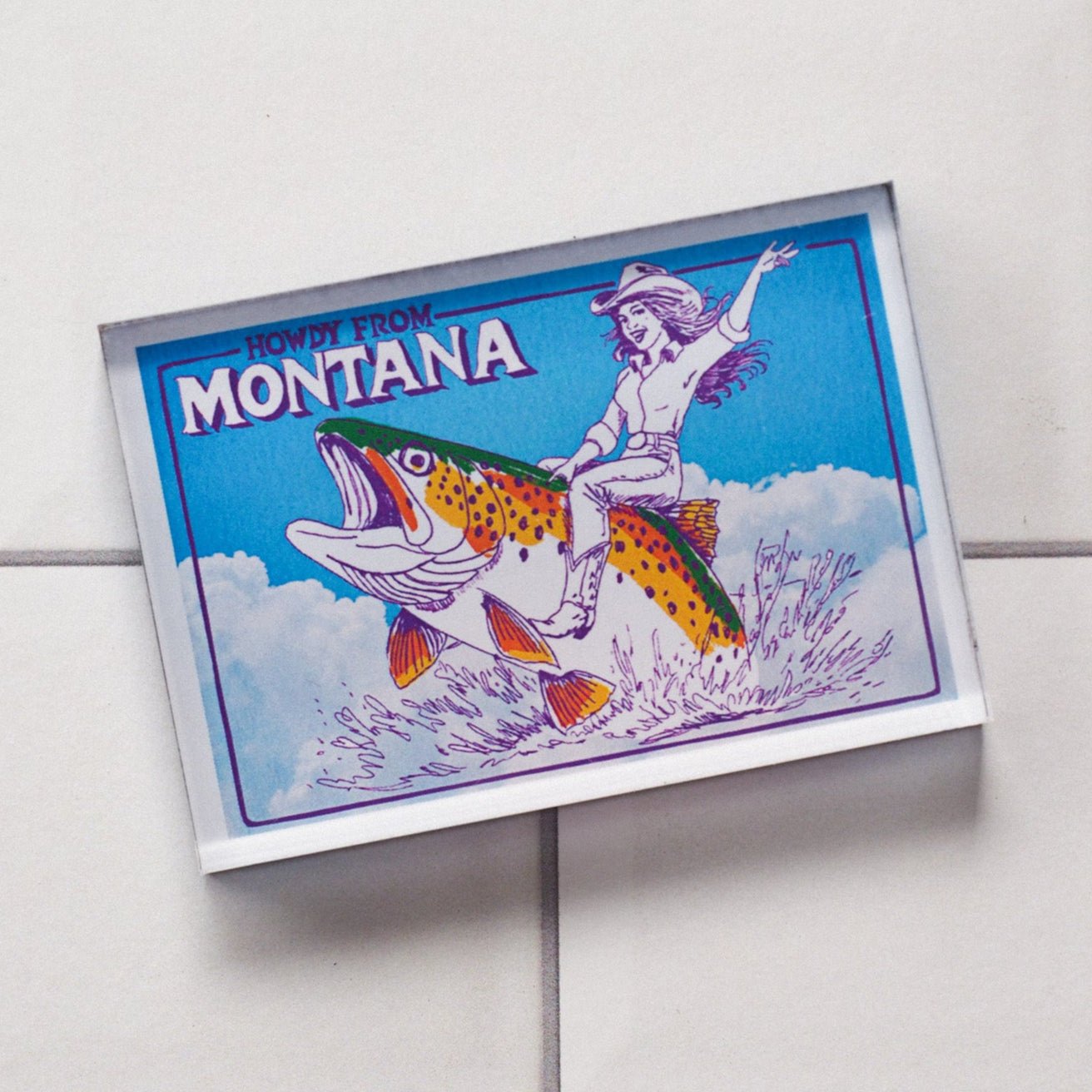 "Howdy from Montana" Magnet - Intrigue Ink Visit Bozeman, Unique Shopping Boutique in Montana, Work from Home Clothes for Women
