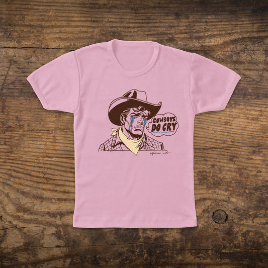 "Cowboys DO Cry" Baby Rib Tee - Intrigue Ink Visit Bozeman, Unique Shopping Boutique in Montana, Work from Home Clothes for Women
