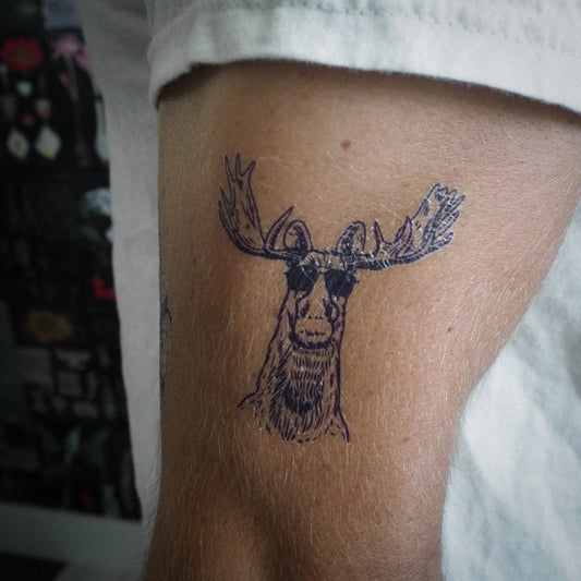 "Funky Moose" Temporary Tattoo