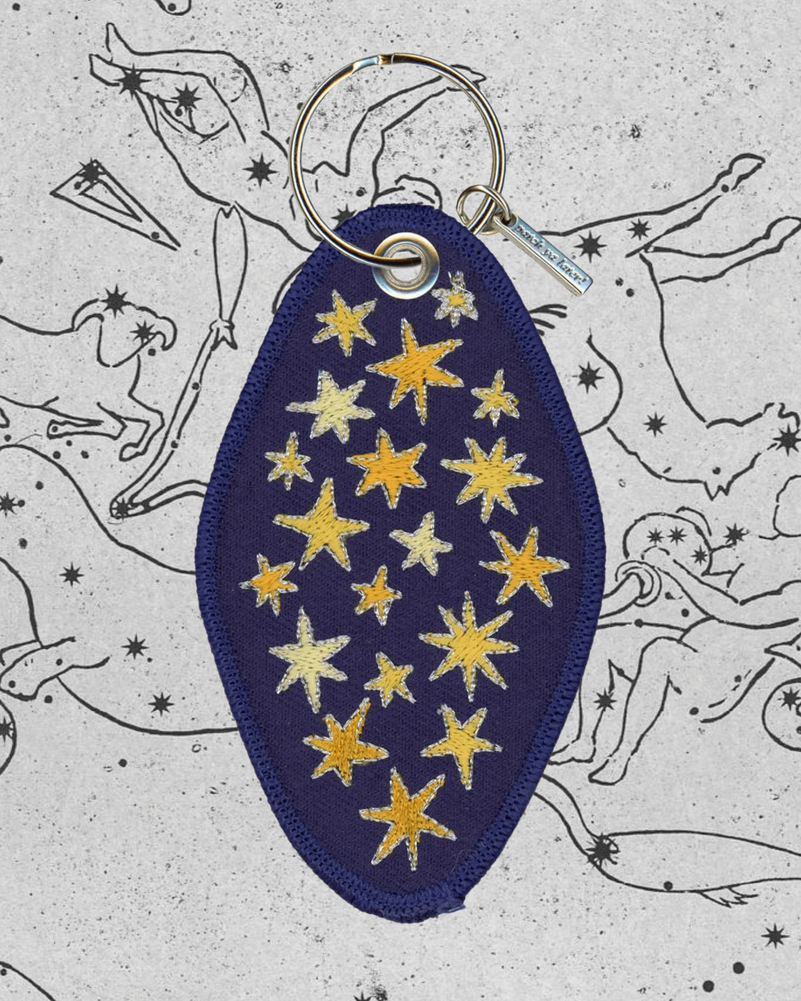 Lucky Star Embroidered Keychain - Intrigue Ink Visit Bozeman, Unique Shopping Boutique in Montana, Work from Home Clothes for Women