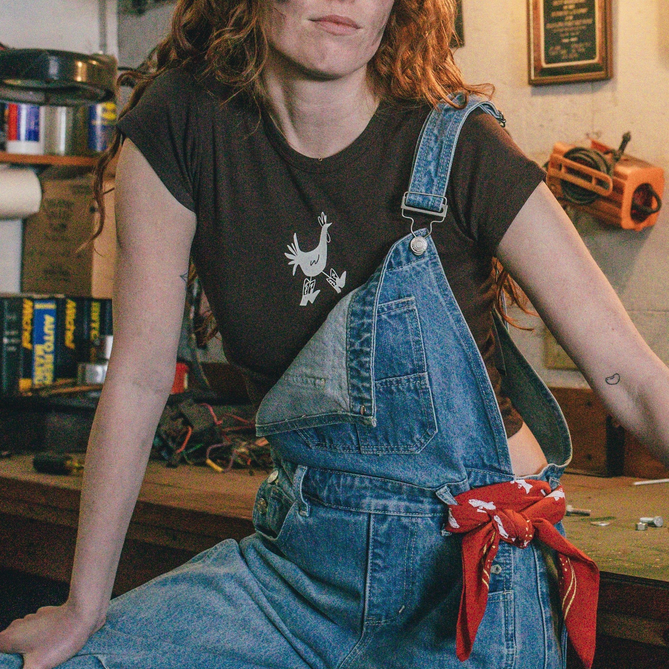 "Cowboy Chicken" Baby Tee - Intrigue Ink Visit Bozeman, Unique Shopping Boutique in Montana, Work from Home Clothes for Women