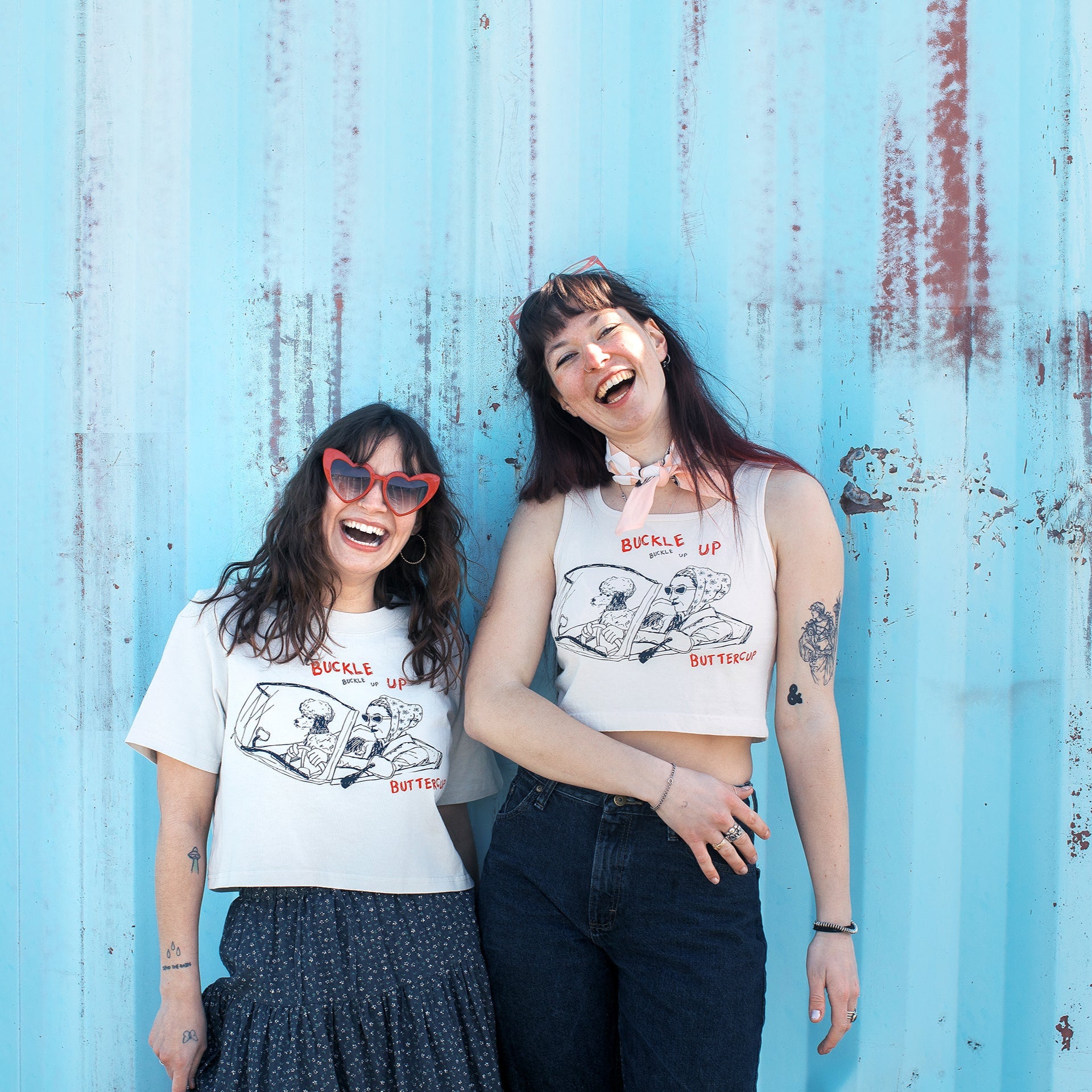 "Buckle Up" Crop Tee - Intrigue Ink Visit Bozeman, Unique Shopping Boutique in Montana, Work from Home Clothes for Women
