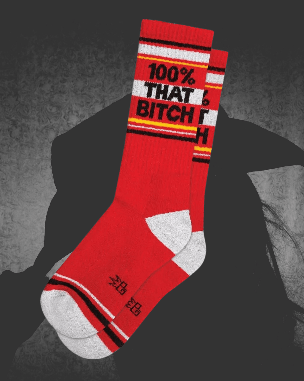 100% That Bitch Gym Crew Socks - Intrigue Ink Visit Bozeman, Unique Shopping Boutique in Montana, Work from Home Clothes for Women