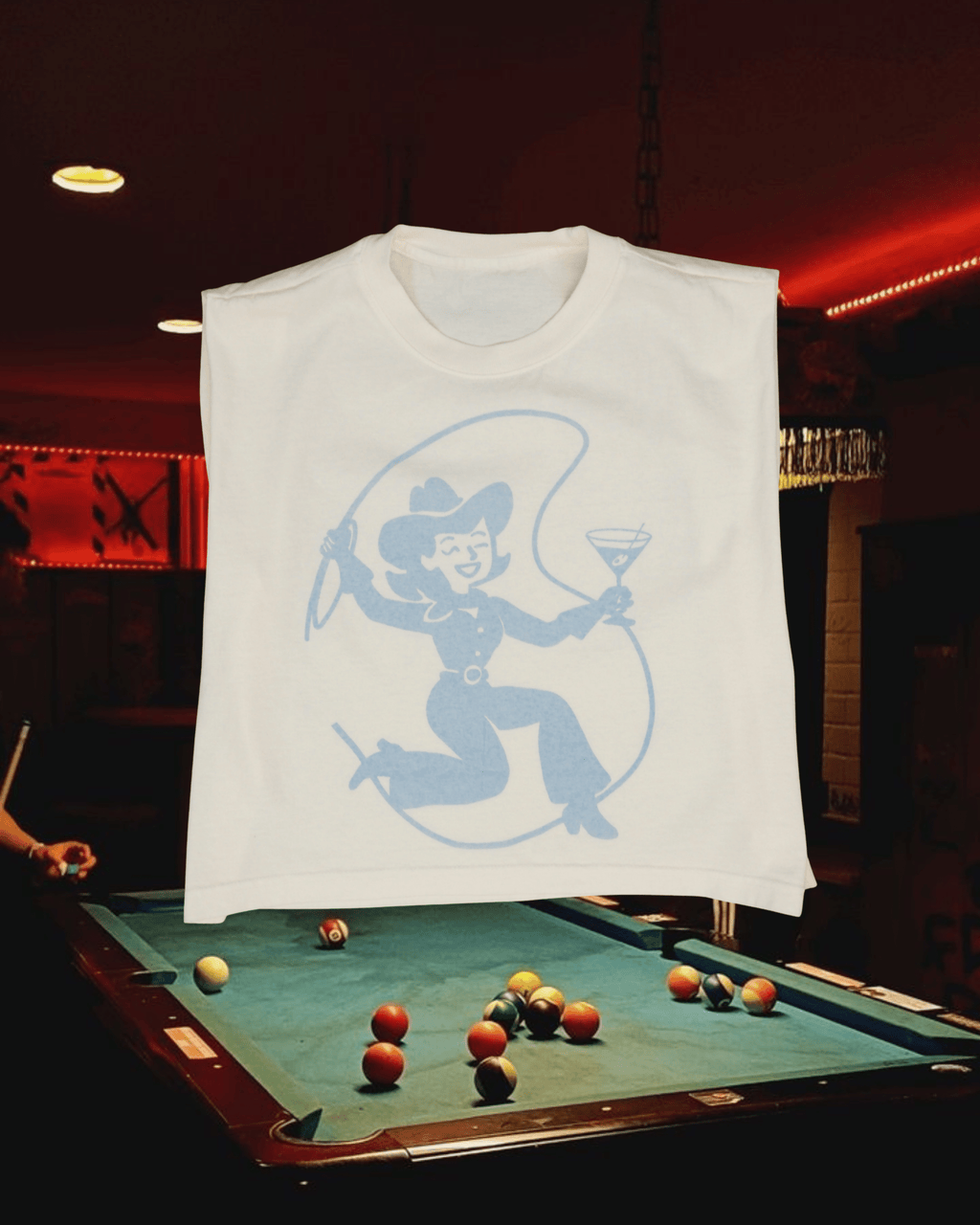 "Cowgirl Cocktail" Muscle Tank - Intrigue Ink Visit Bozeman, Unique Shopping Boutique in Montana, Work from Home Clothes for Women