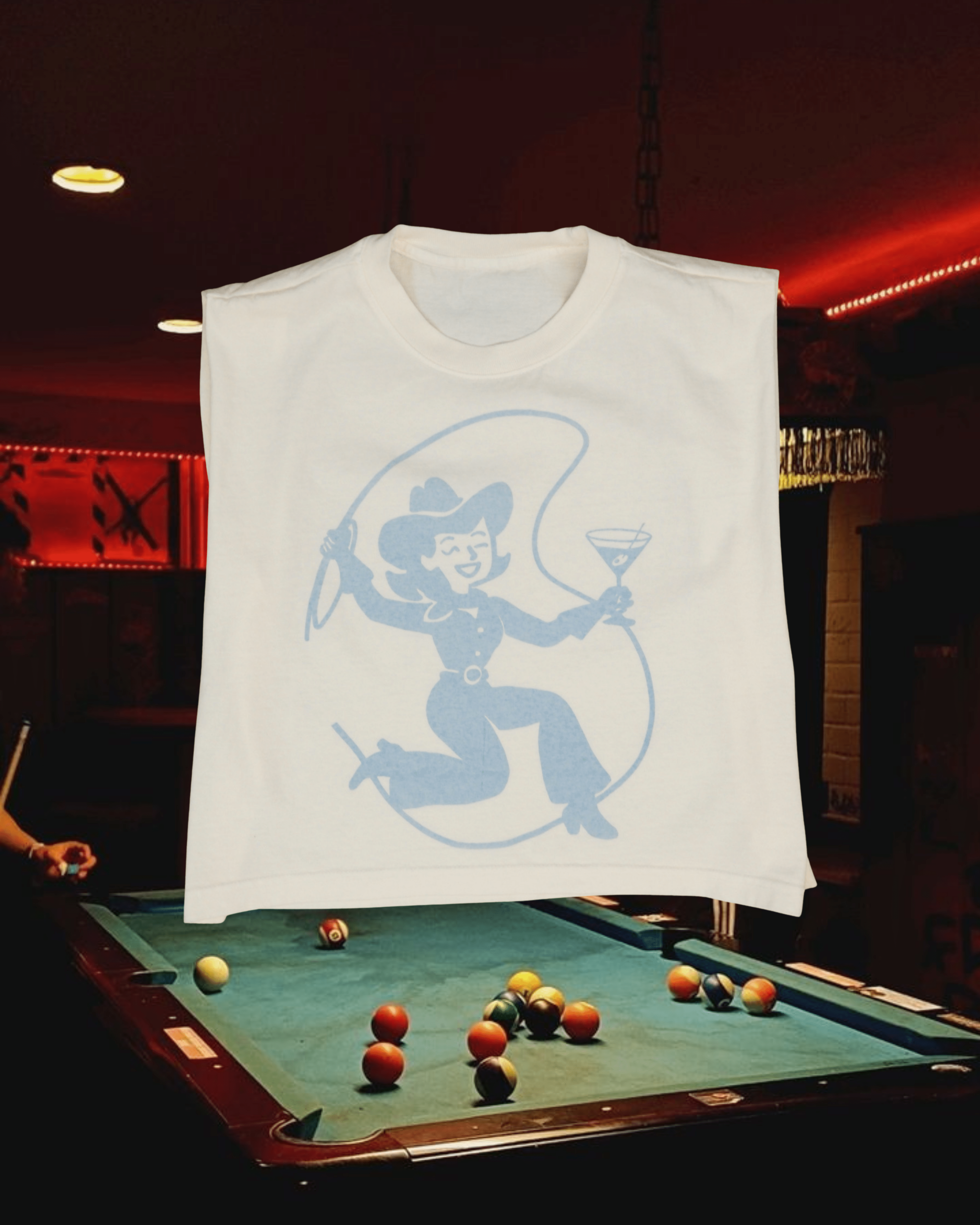 "Cowgirl Cocktail" Muscle Tank - Intrigue Ink Visit Bozeman, Unique Shopping Boutique in Montana, Work from Home Clothes for Women