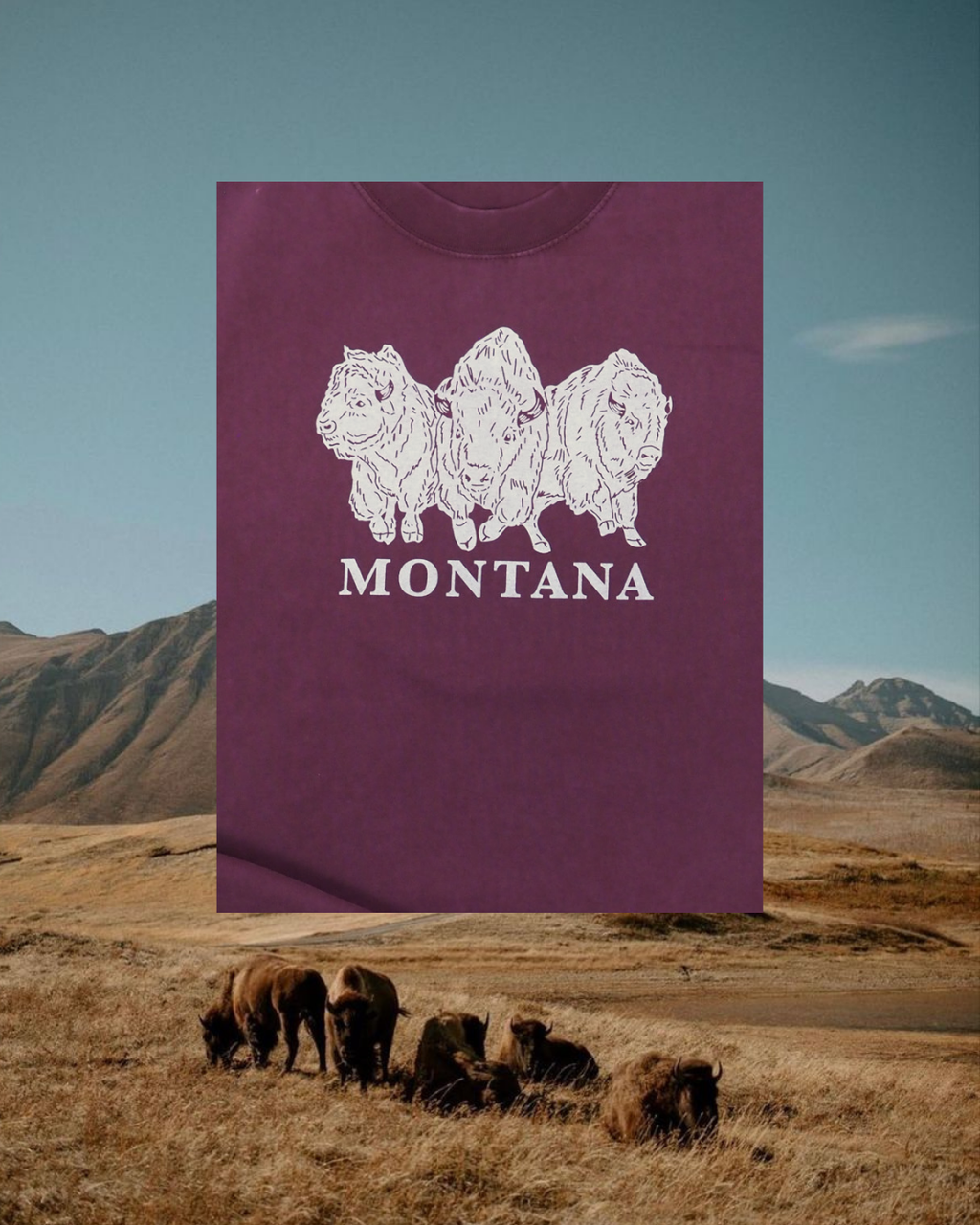 "Bison Power" Oversized Tee