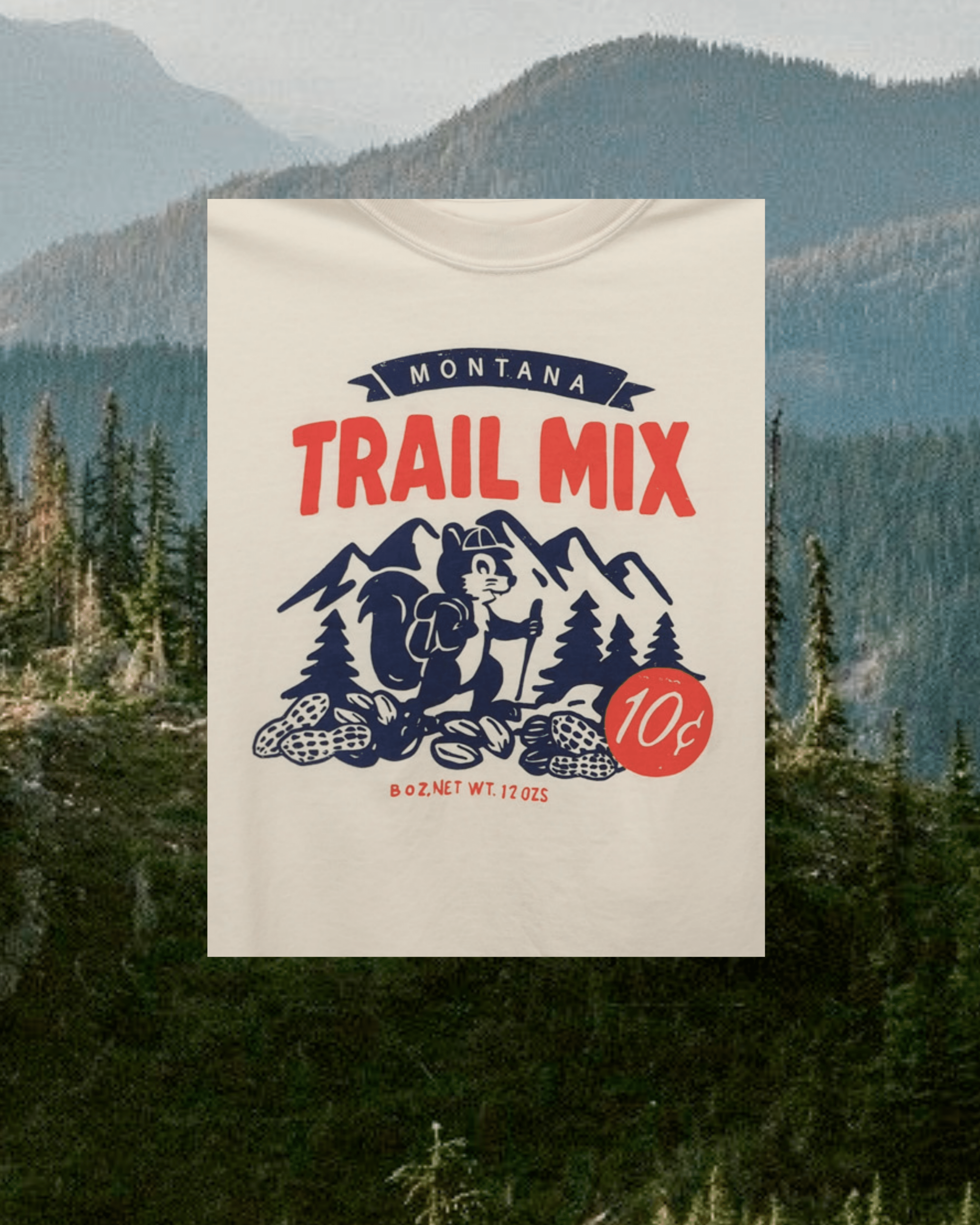 "Montana Trail Mix" Tee - Intrigue Ink Visit Bozeman, Unique Shopping Boutique in Montana, Work from Home Clothes for Women