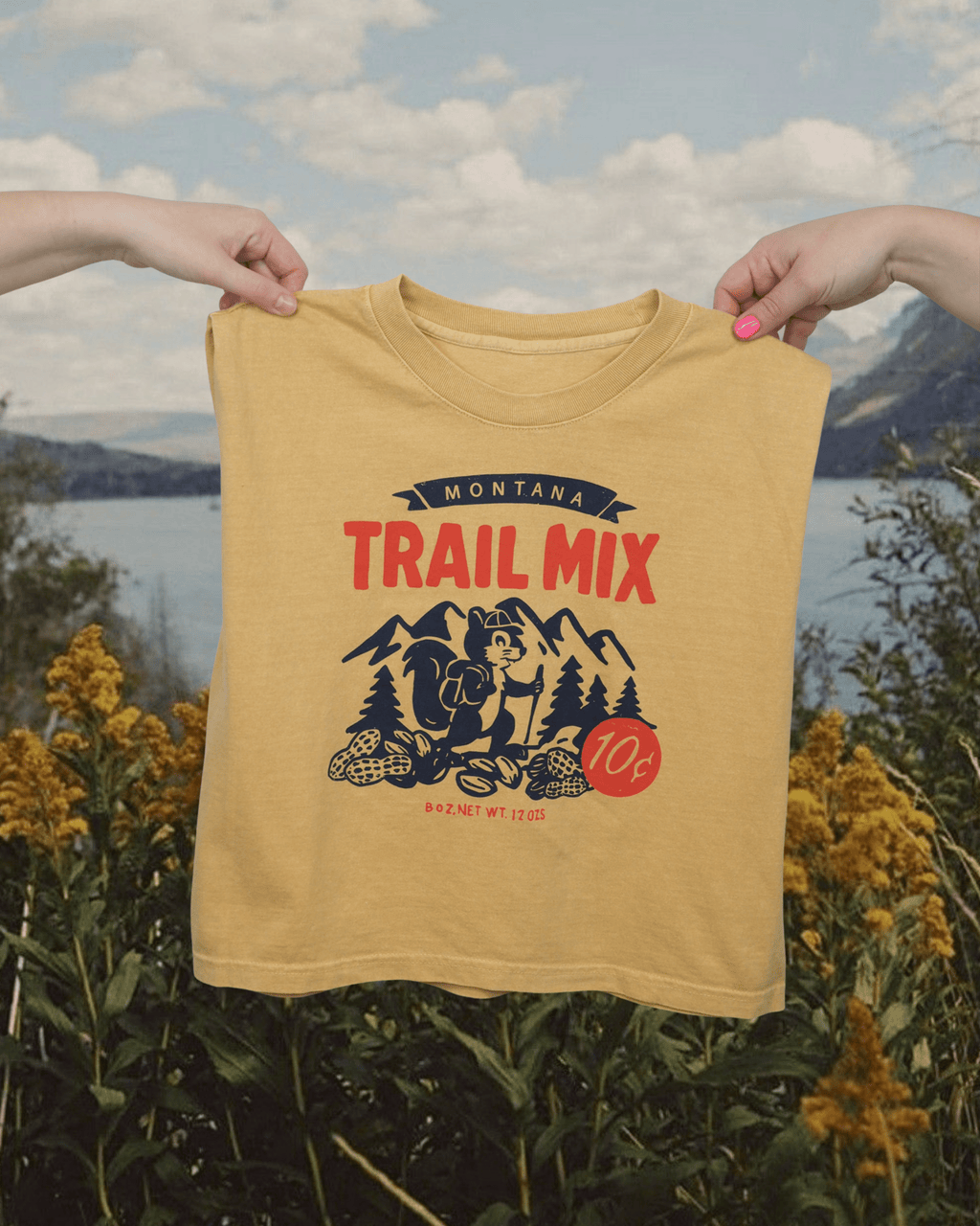"Montana Trail Mix" Muscle Tank - Intrigue Ink Visit Bozeman, Unique Shopping Boutique in Montana, Work from Home Clothes for Women
