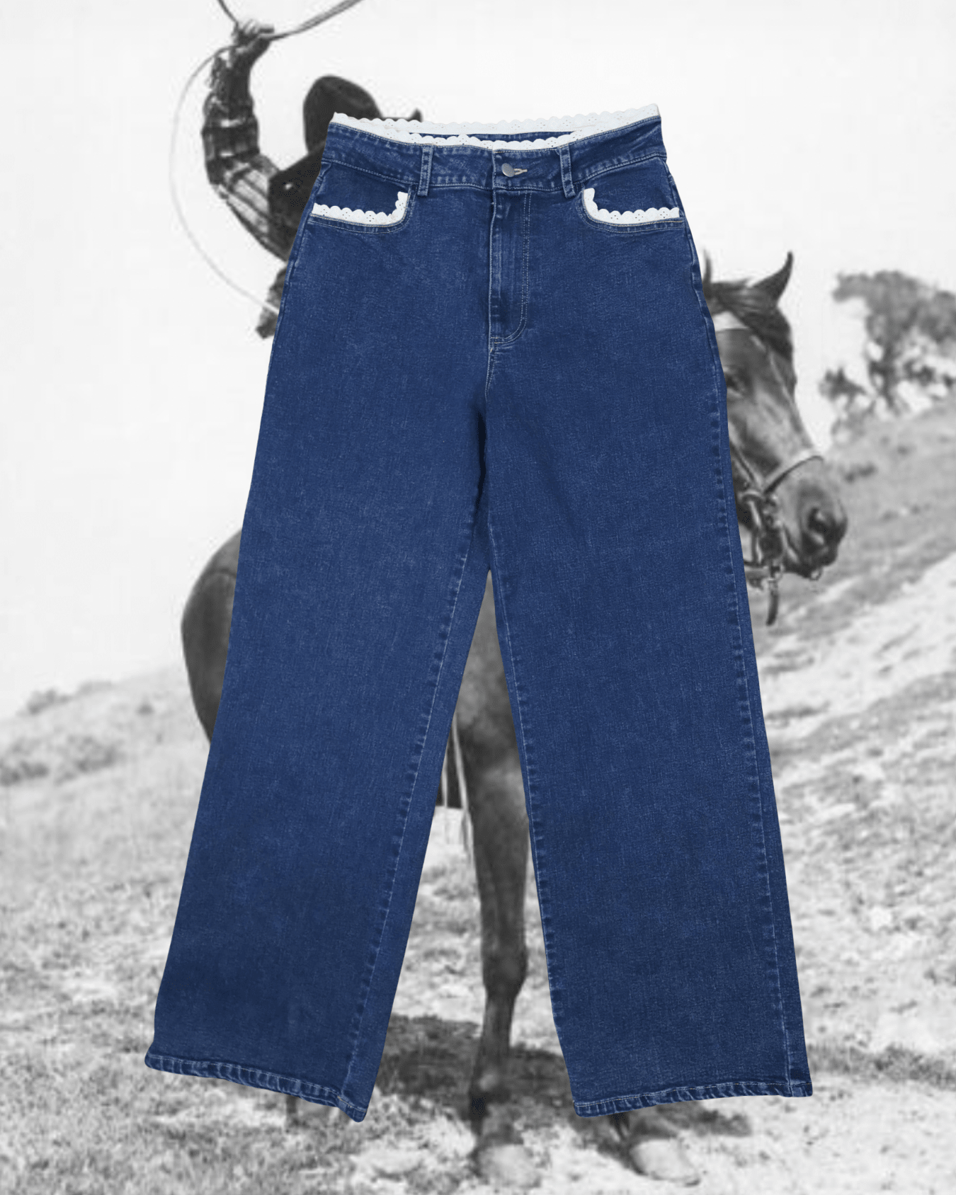 High Waist Trim Detailed Wide Leg Jeans - Intrigue Ink Visit Bozeman, Unique Shopping Boutique in Montana, Work from Home Clothes for Women