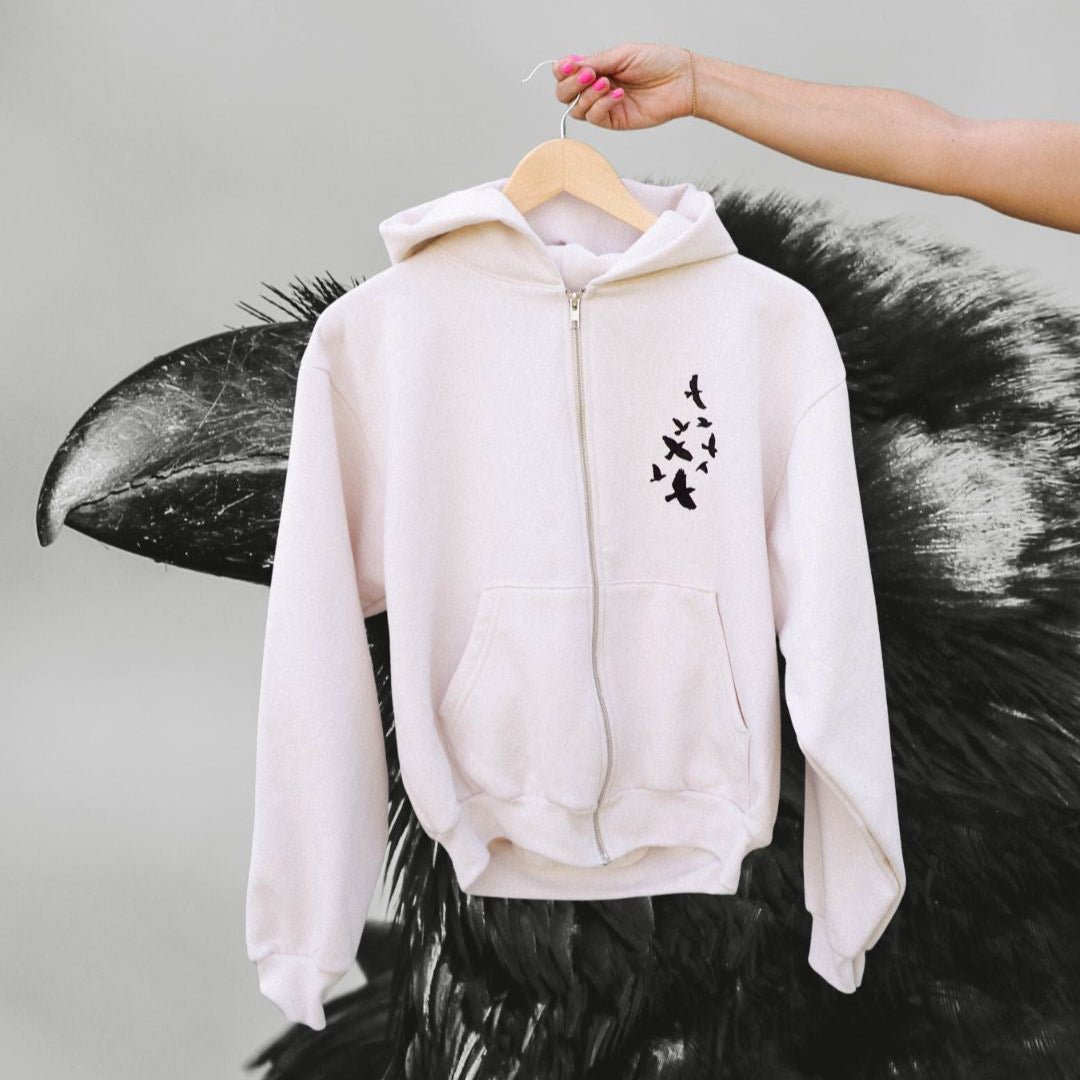 "Murder" Zip Hoodie - Intrigue Ink Visit Bozeman, Unique Shopping Boutique in Montana, Work from Home Clothes for Women