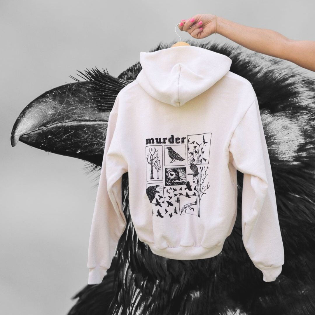 "Murder" Zip Hoodie - Intrigue Ink Visit Bozeman, Unique Shopping Boutique in Montana, Work from Home Clothes for Women