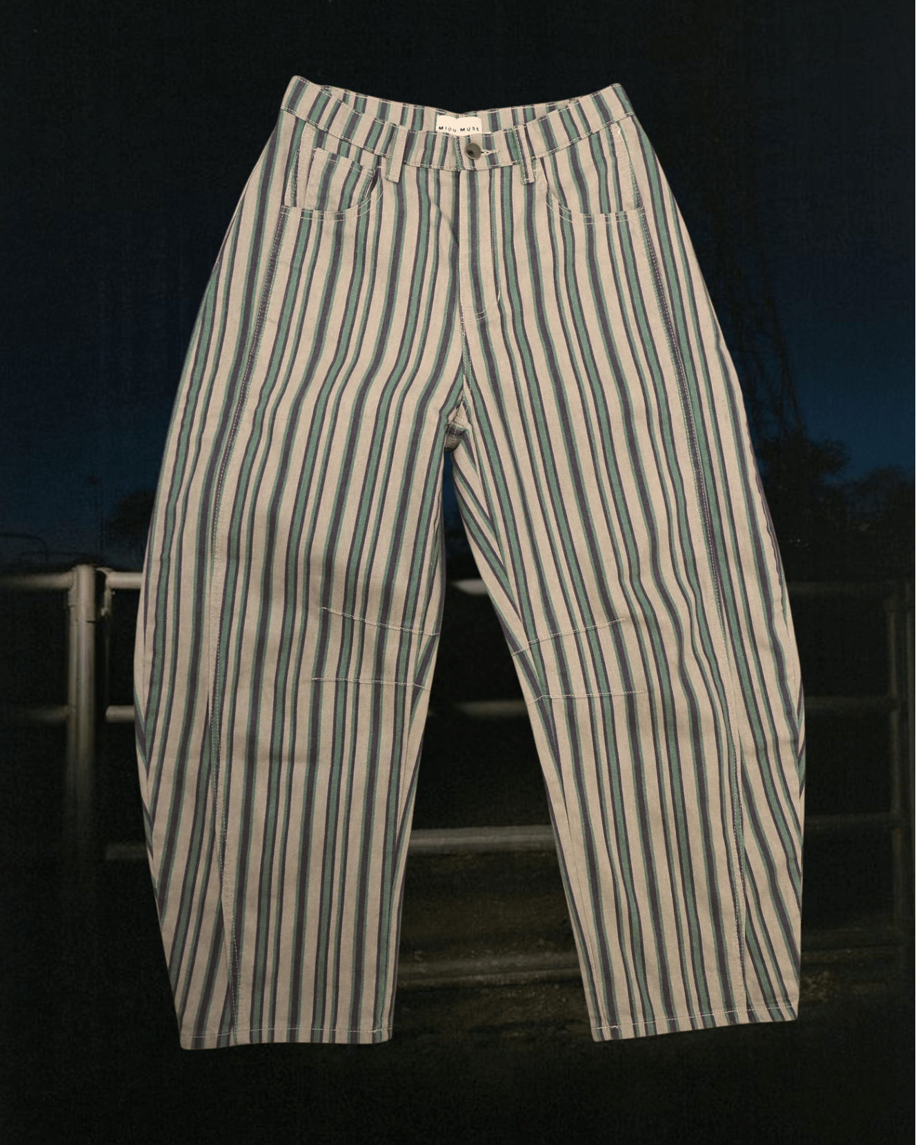 Multi Mix Stripe Printed Barrel Pants - Intrigue Ink Visit Bozeman, Unique Shopping Boutique in Montana, Work from Home Clothes for Women