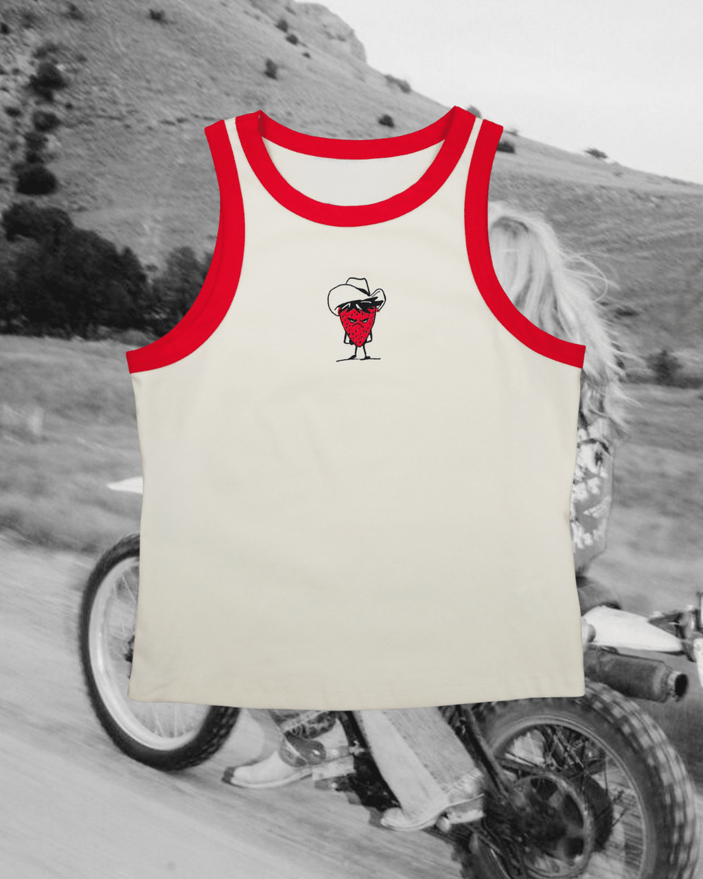 "Bad Strawberry" Tank - Intrigue Ink Visit Bozeman, Unique Shopping Boutique in Montana, Work from Home Clothes for Women