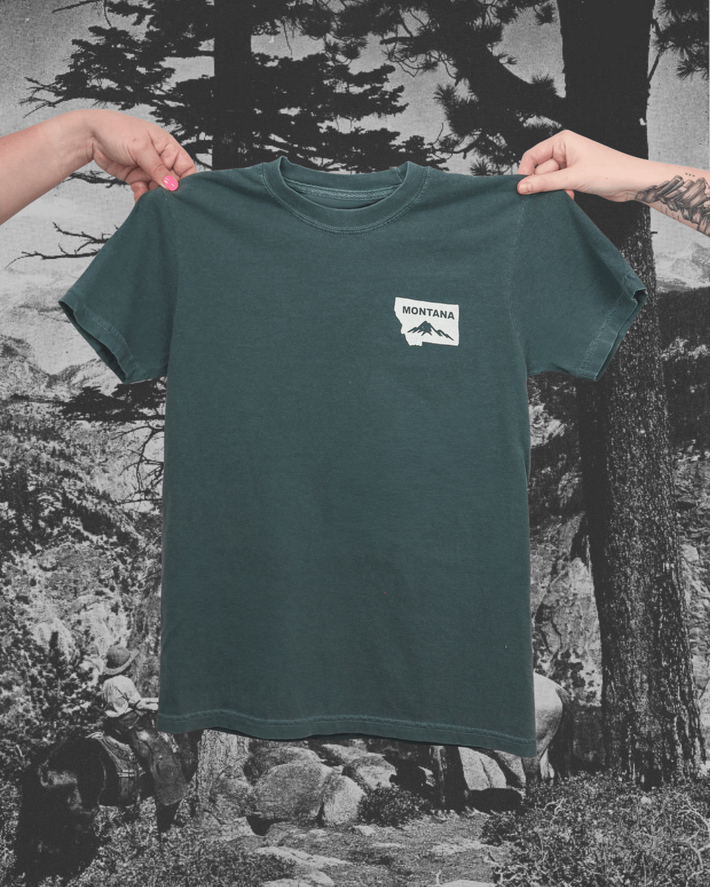 "Montana Mountain" Tee - Intrigue Ink Visit Bozeman, Unique Shopping Boutique in Montana, Work from Home Clothes for Women