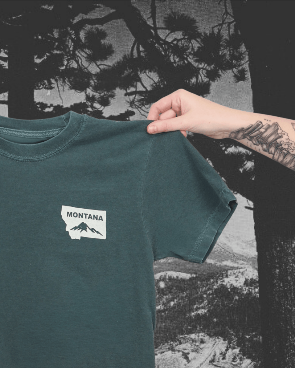 "Montana Mountain" Tee - Intrigue Ink Visit Bozeman, Unique Shopping Boutique in Montana, Work from Home Clothes for Women