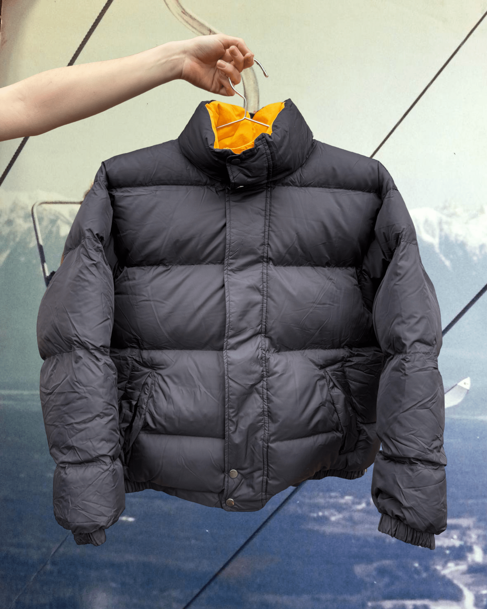 Reversible Puffer Jacket - Black/Yellow - Intrigue Ink Visit Bozeman, Unique Shopping Boutique in Montana, Work from Home Clothes for Women