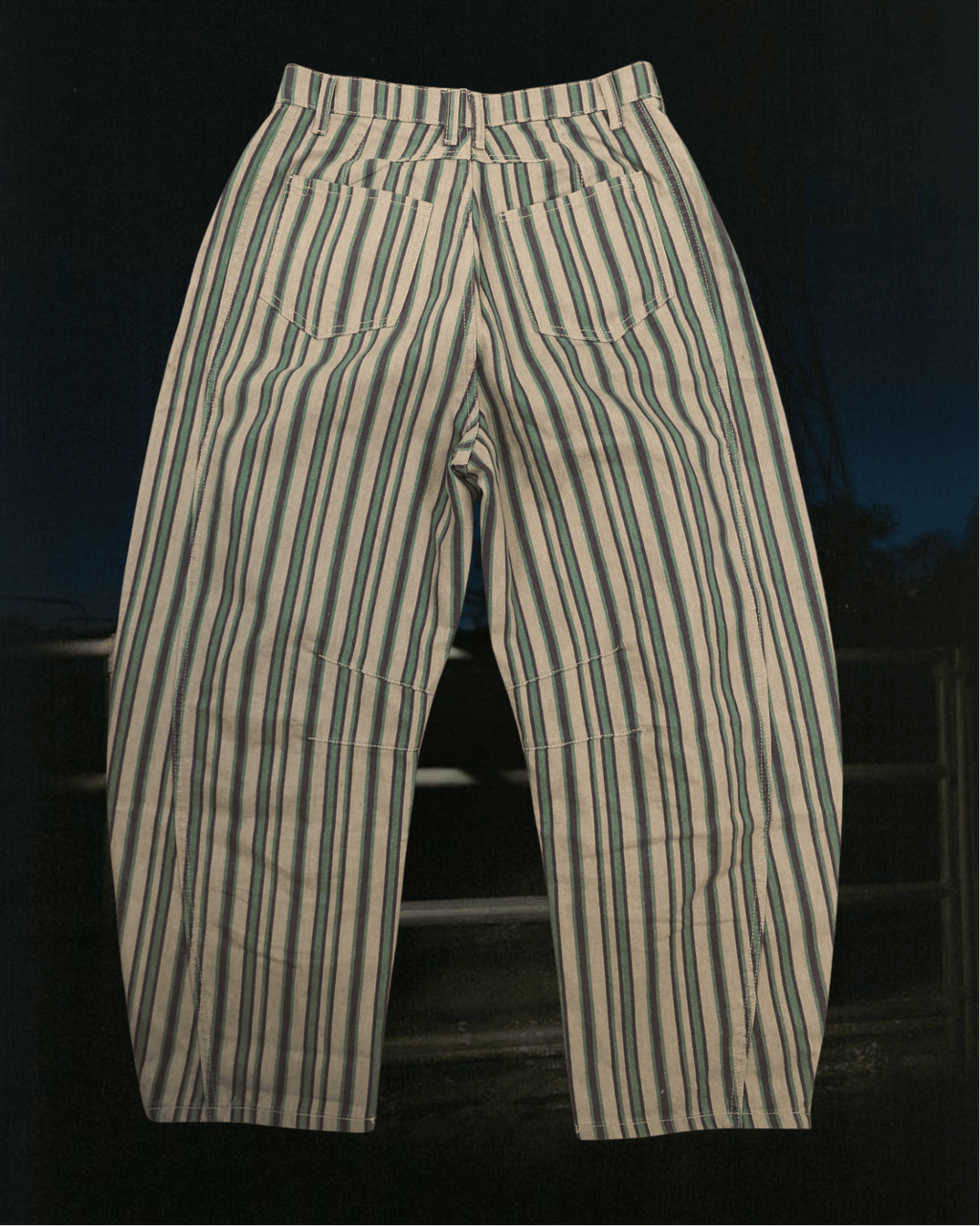 Multi Mix Stripe Printed Barrel Pants - Intrigue Ink Visit Bozeman, Unique Shopping Boutique in Montana, Work from Home Clothes for Women