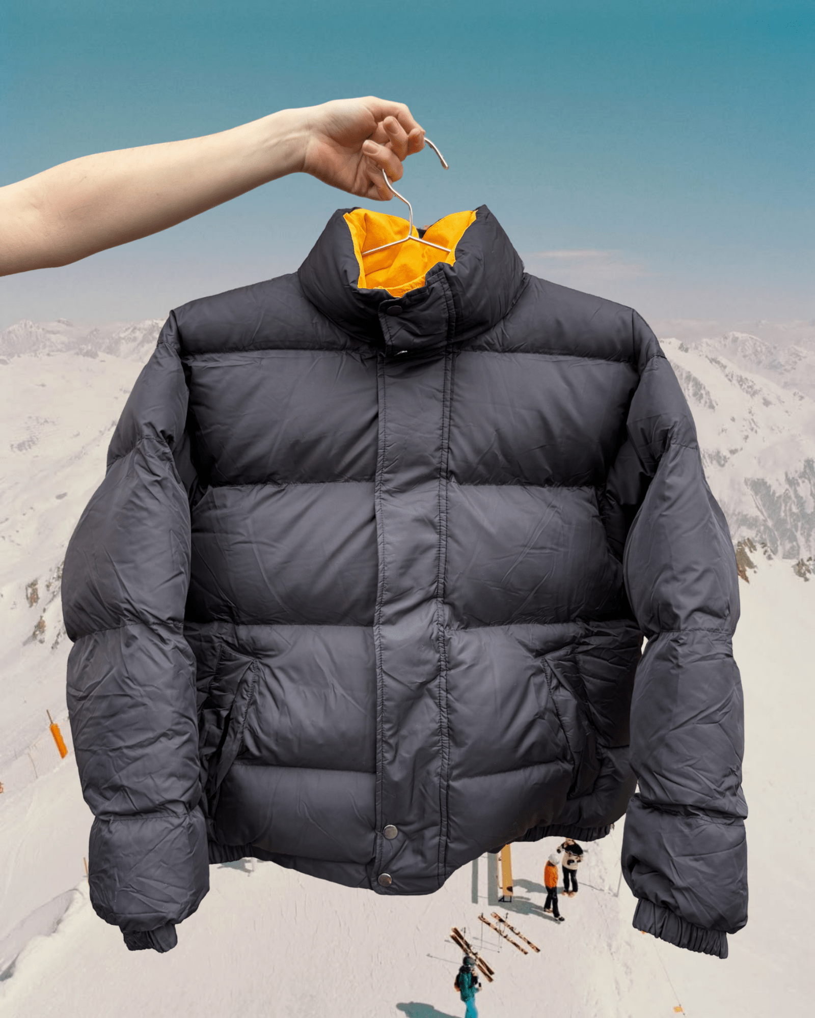 Reversible Puffer Jacket - Black/Yellow - Intrigue Ink Visit Bozeman, Unique Shopping Boutique in Montana, Work from Home Clothes for Women