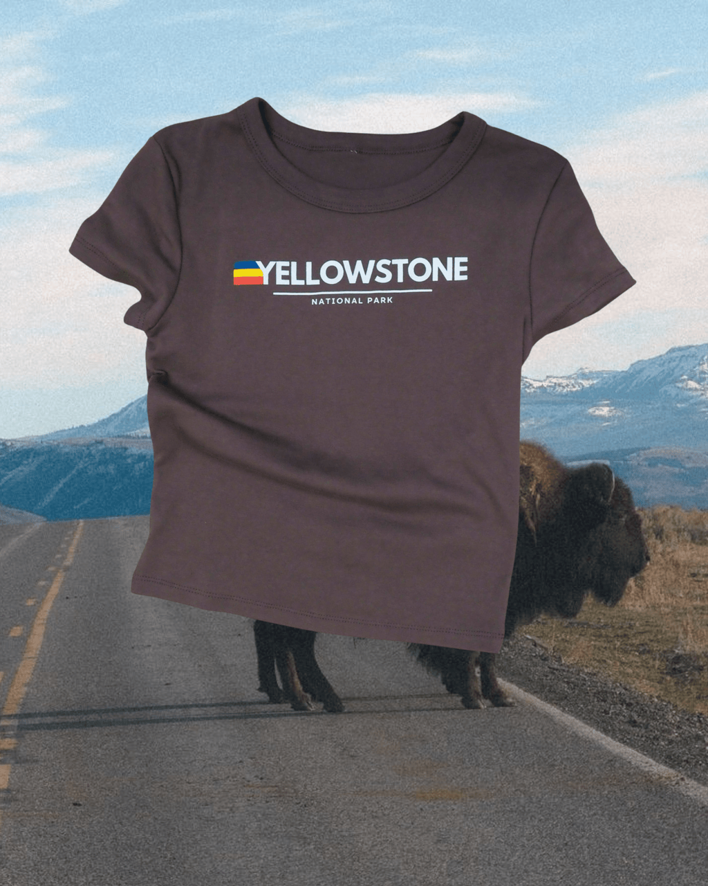 "Yellowstone Memories" Baby Tee - Intrigue Ink Visit Bozeman, Unique Shopping Boutique in Montana, Work from Home Clothes for Women