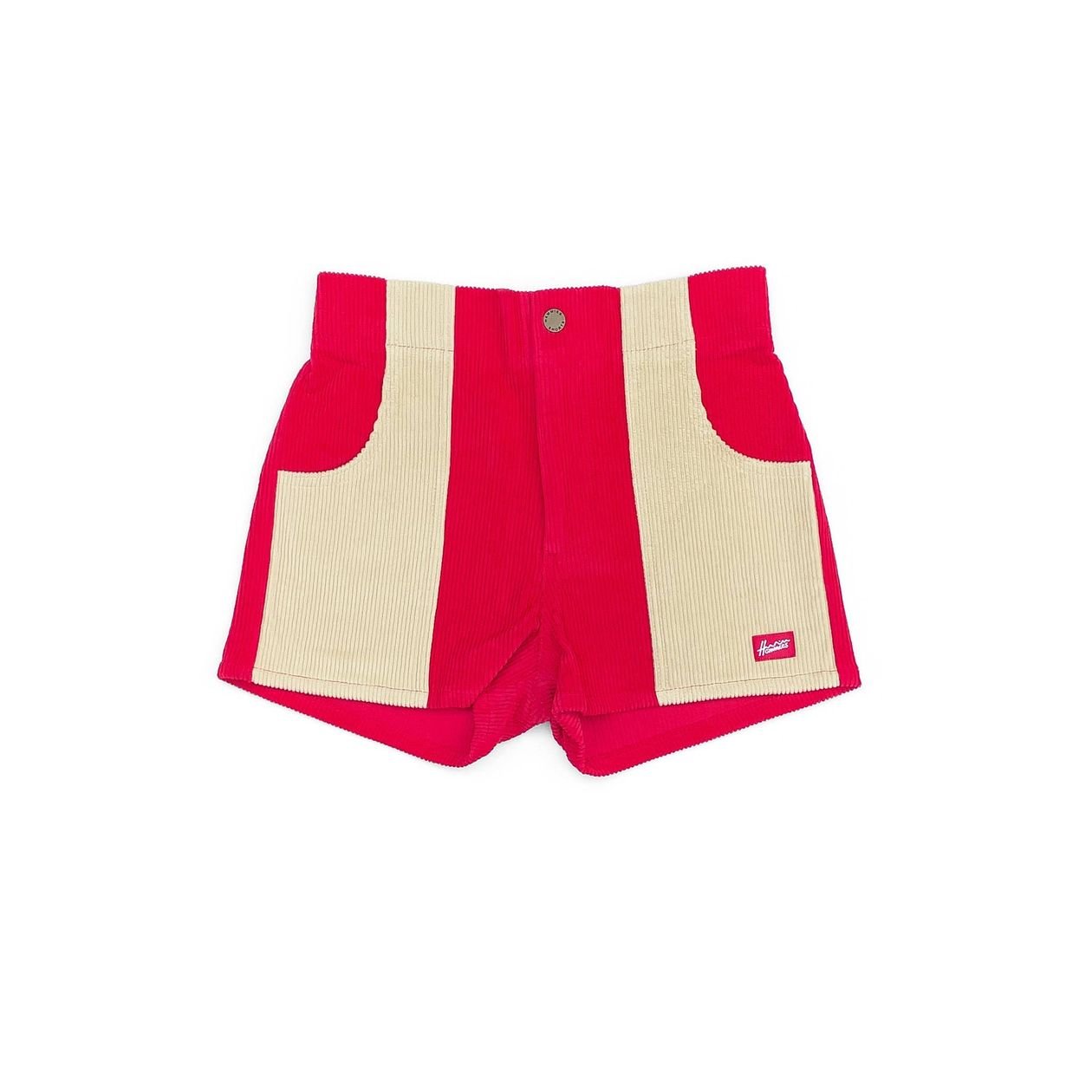 Women's Two - Tone Short - Red/Sand - Intrigue Ink Visit Bozeman, Unique Shopping Boutique in Montana, Work from Home Clothes for Women