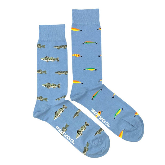 Men’s Socks - Fish & Lures - Intrigue Ink Visit Bozeman, Unique Shopping Boutique in Montana, Work from Home Clothes for Women