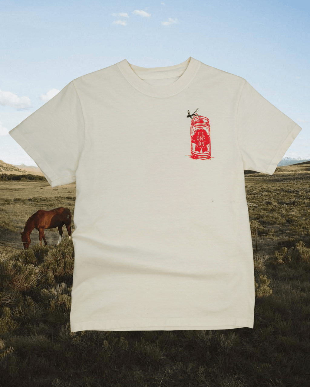 "Tie One On" Tee - Intrigue Ink Visit Bozeman, Unique Shopping Boutique in Montana, Work from Home Clothes for Women