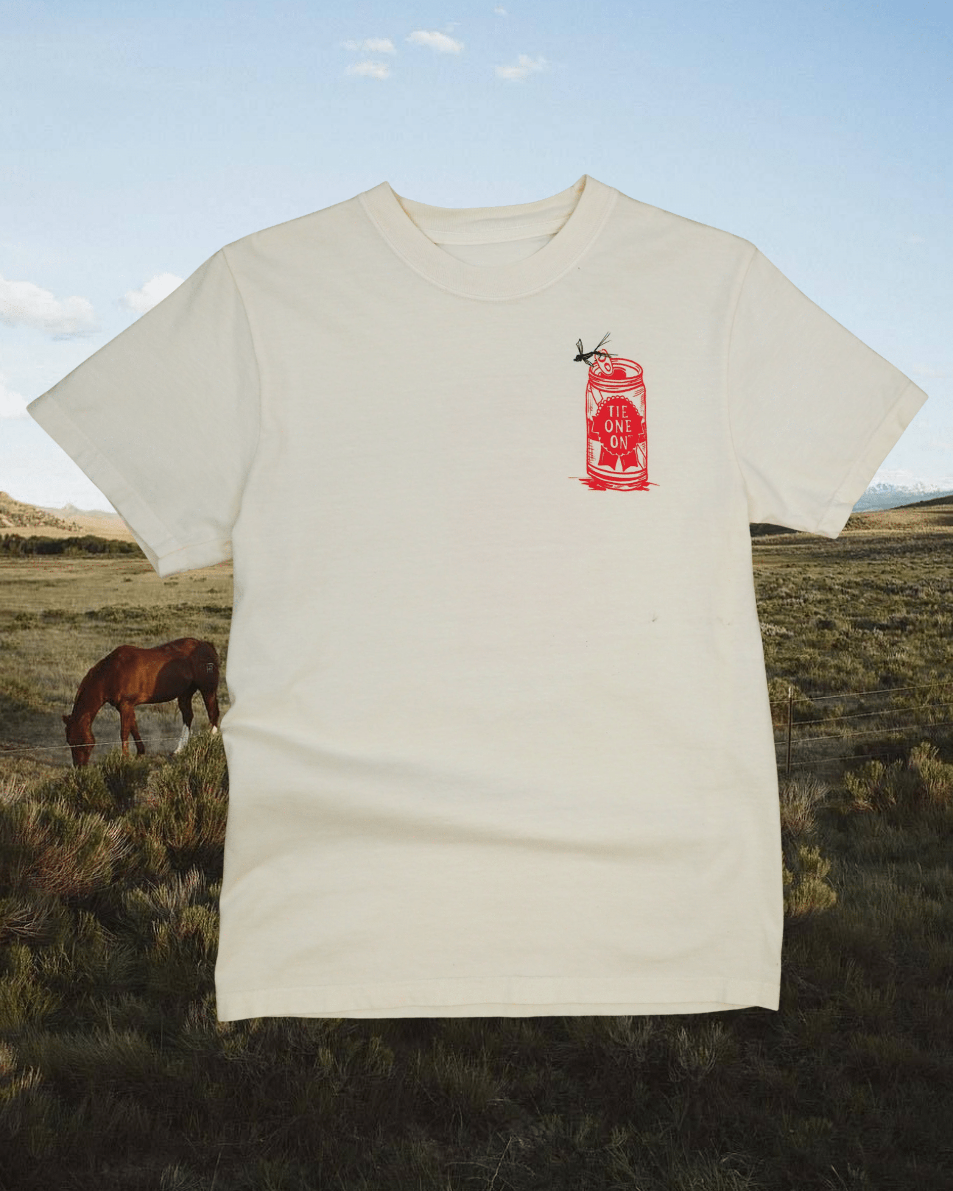 "Tie One On" Tee - Intrigue Ink Visit Bozeman, Unique Shopping Boutique in Montana, Work from Home Clothes for Women