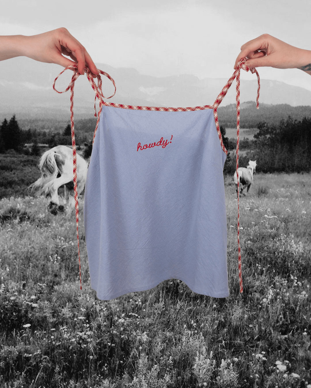 "Howdy!" Square Neck Tank - Intrigue Ink Visit Bozeman, Unique Shopping Boutique in Montana, Work from Home Clothes for Women