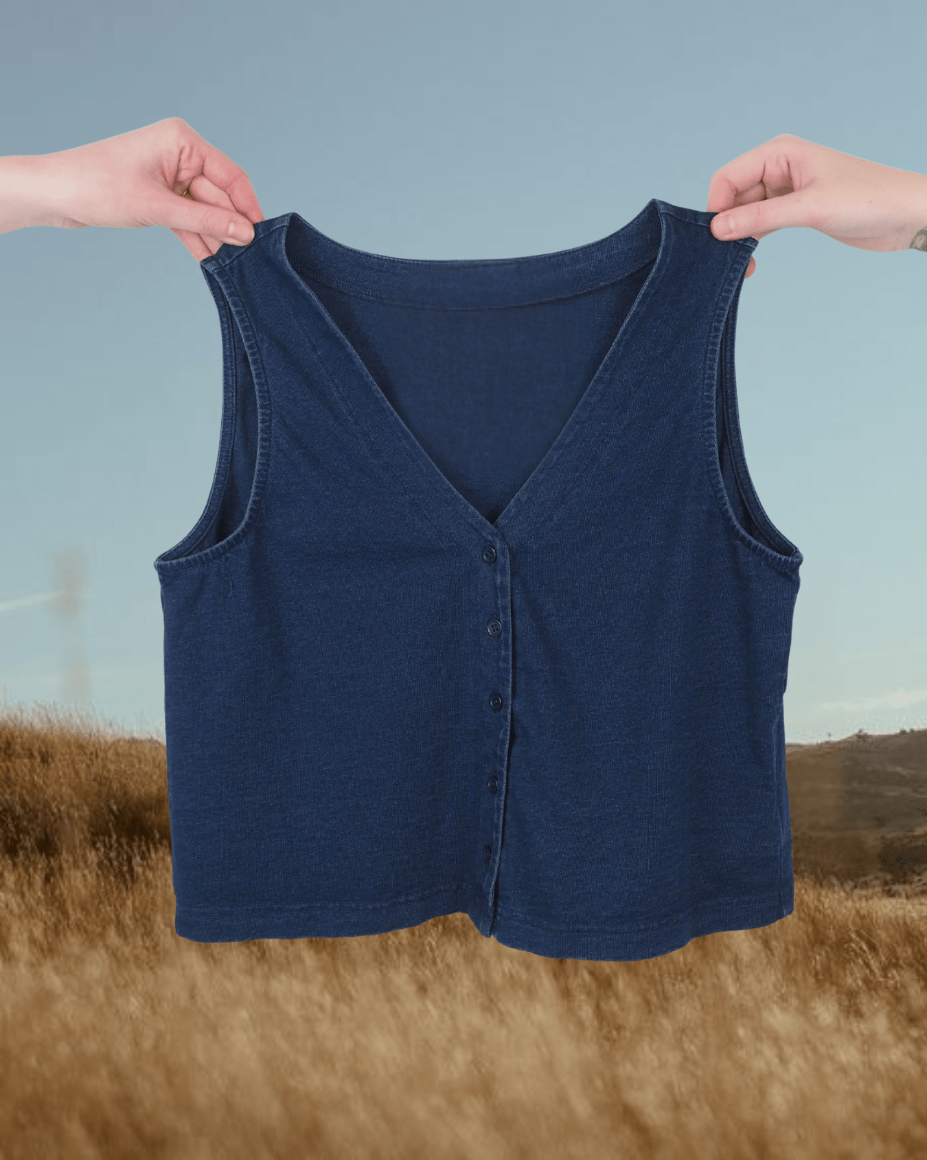 Indigo Knit Top - Intrigue Ink Visit Bozeman, Unique Shopping Boutique in Montana, Work from Home Clothes for Women