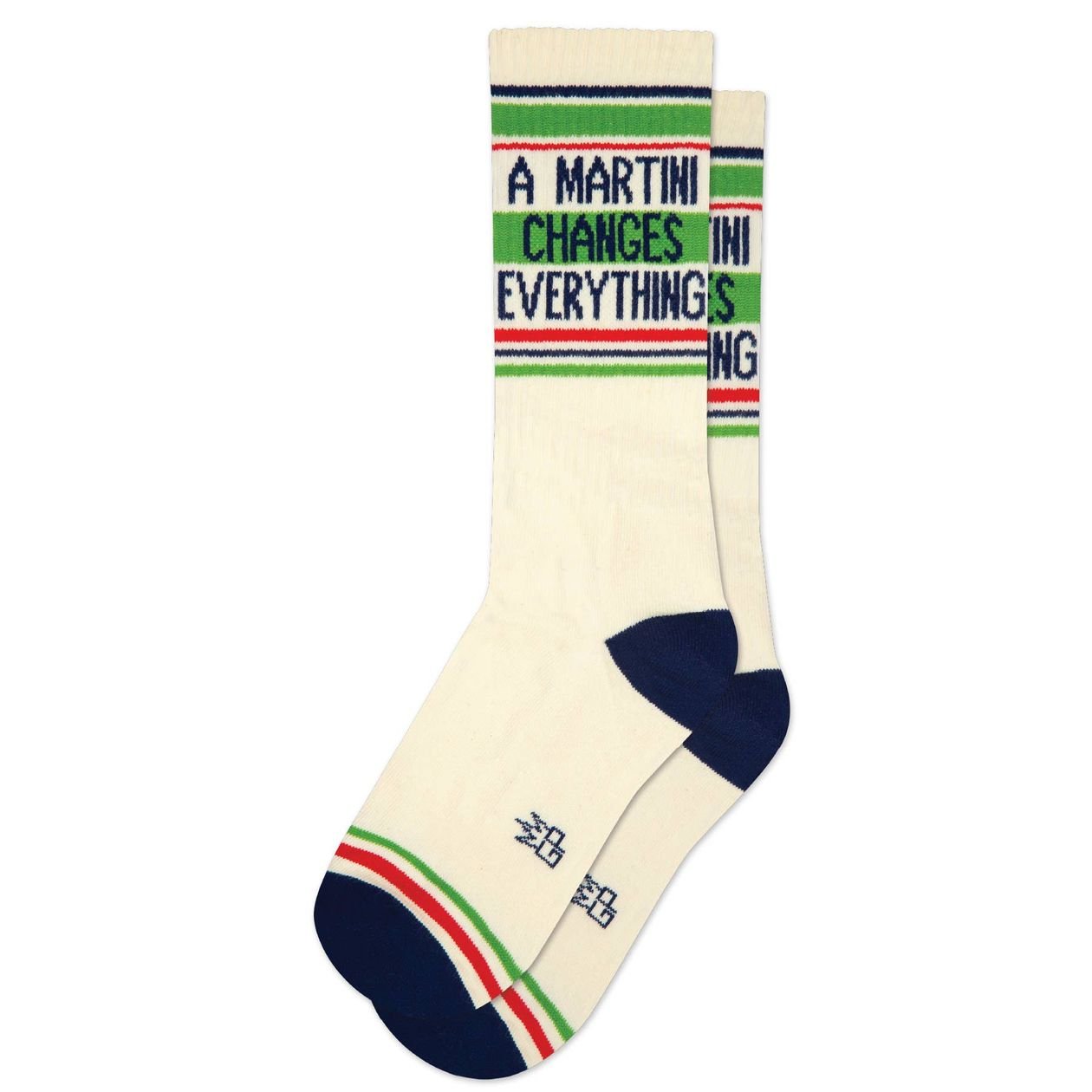 A Martini Changes Everything Gym Crew Socks - Intrigue Ink Visit Bozeman, Unique Shopping Boutique in Montana, Work from Home Clothes for Women