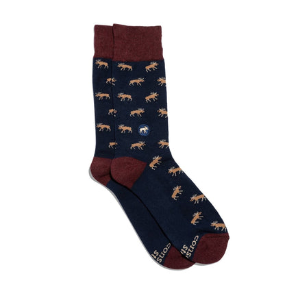 Socks That Protect Moose - Intrigue Ink Visit Bozeman, Unique Shopping Boutique in Montana, Work from Home Clothes for Women